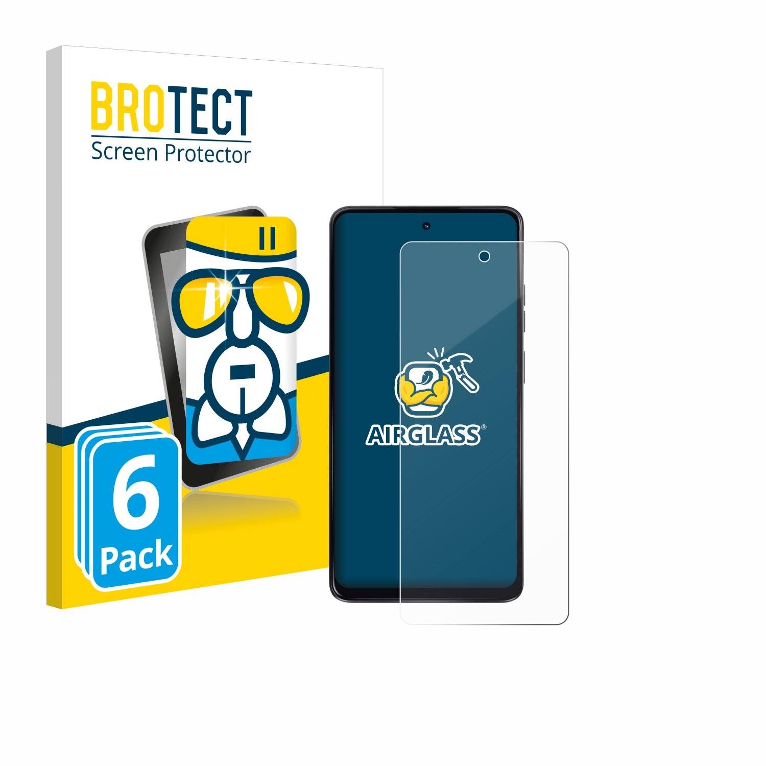 6x BROTECT AirGlass Glas Panzer-Folie für Motorola Moto G24 -