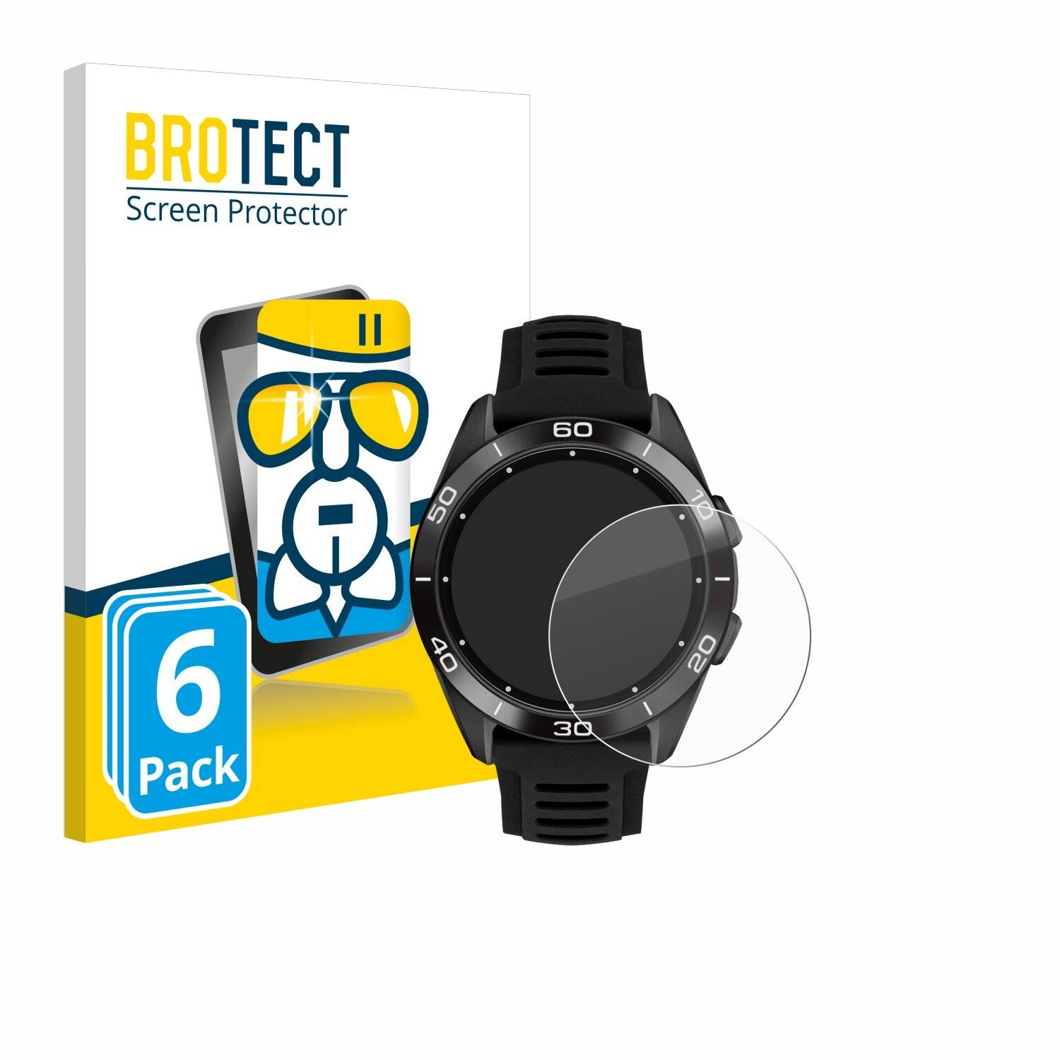 6x BROTECT AirGlass Glas Panzer-Folie für Tissot T-Touch Connect Sport 2023 -