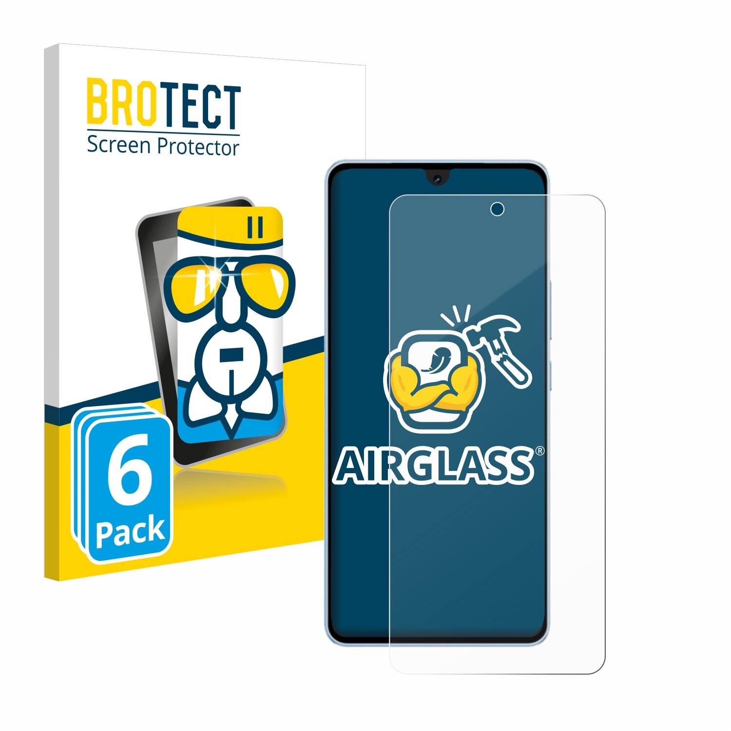 6x BROTECT AirGlass Glas Panzer-Folie für Vivo iQOO Neo 9 Pro -