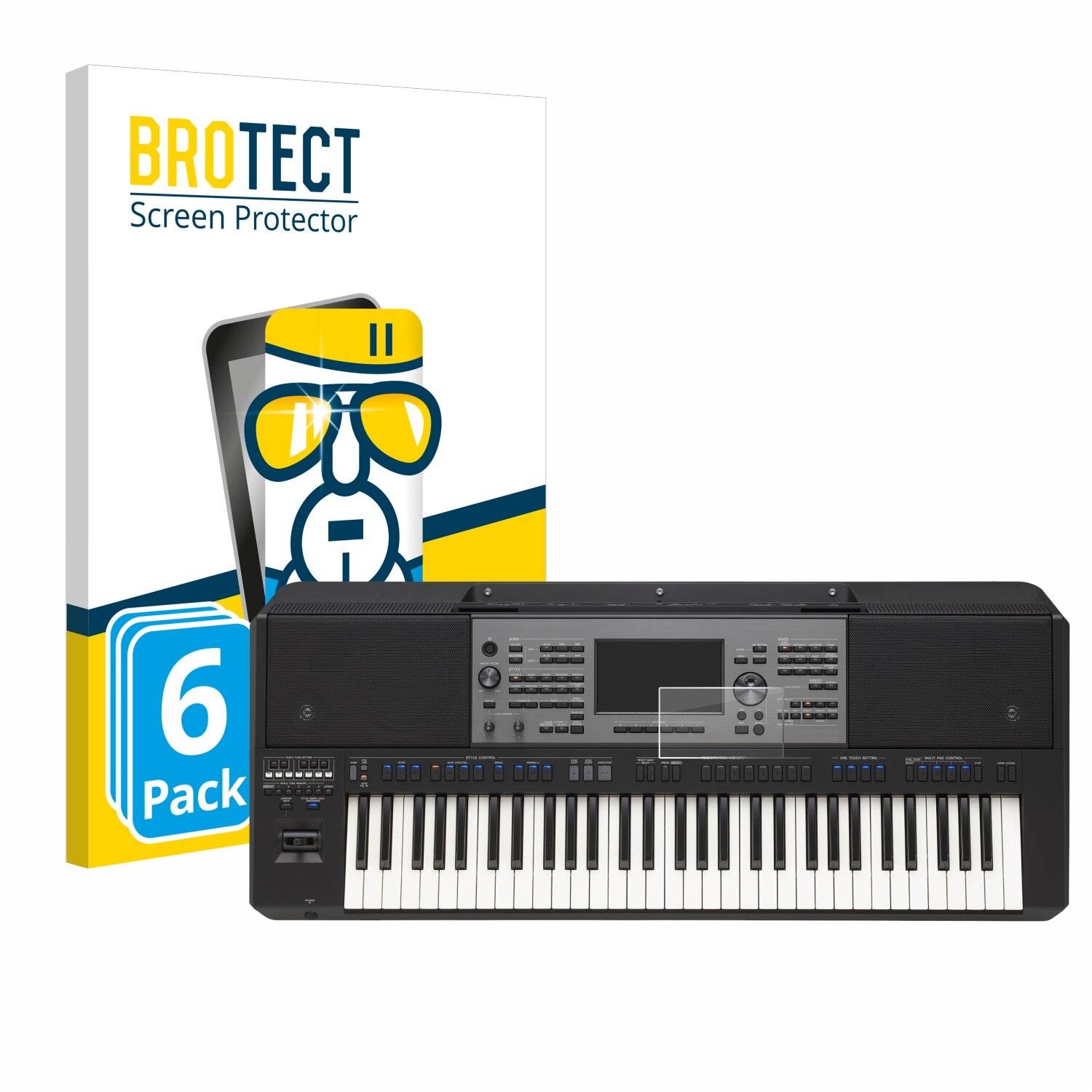 6x BROTECT AirGlass Glas Panzer-Folie für Yamaha PSR-A5000 -