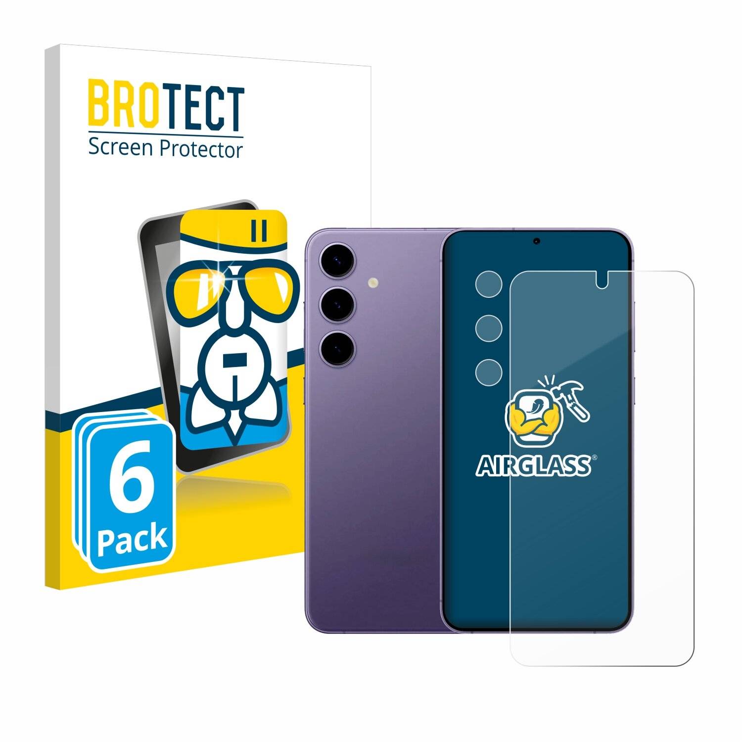 6x BROTECT AirGlass Glas Panzer-Folie für Samsung Galaxy S24 Enterprise Edition