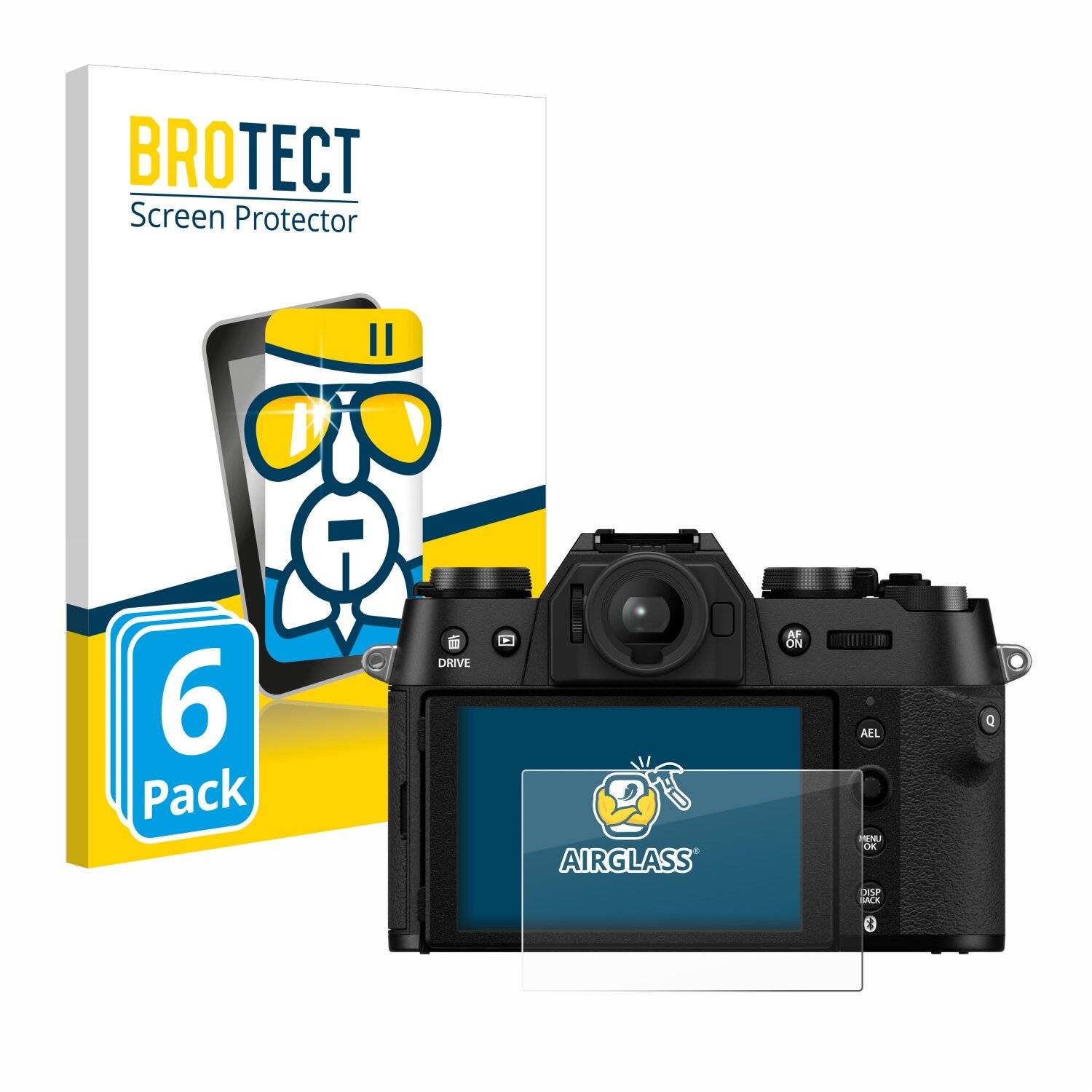 6x BROTECT AirGlass Glas Panzer-Folie für Fujifilm X-T50 -