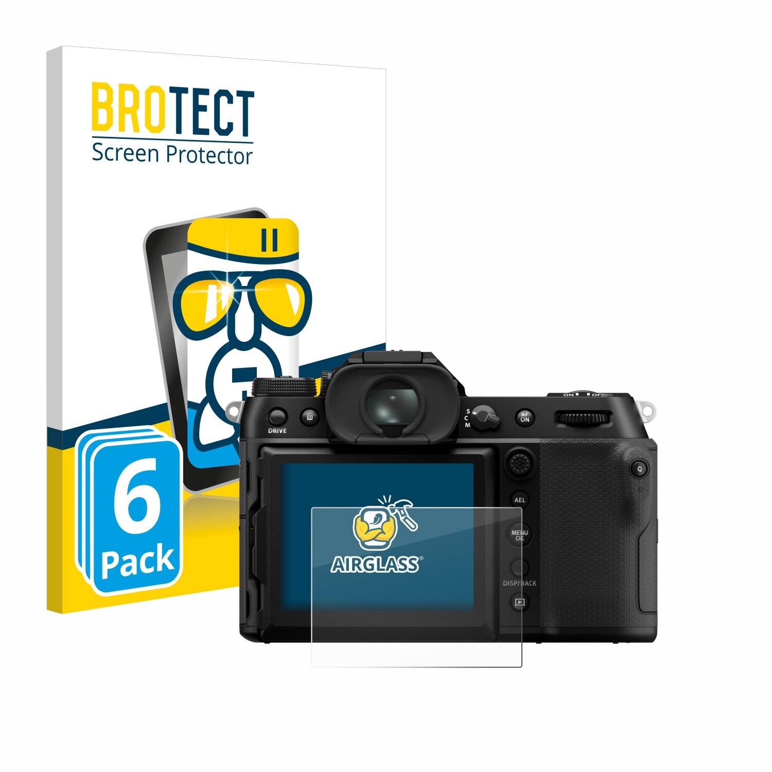 6x BROTECT AirGlass Glas Panzer-Folie für Fujifilm GFX100S II -