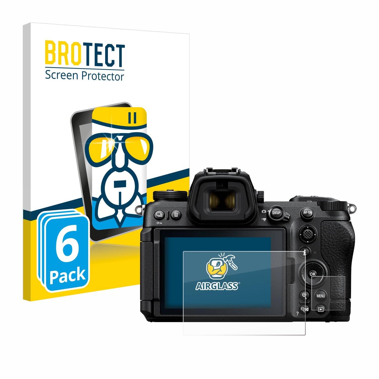 6x BROTECT AirGlass Glas Panzer-Folie für Nikon Z6 III -