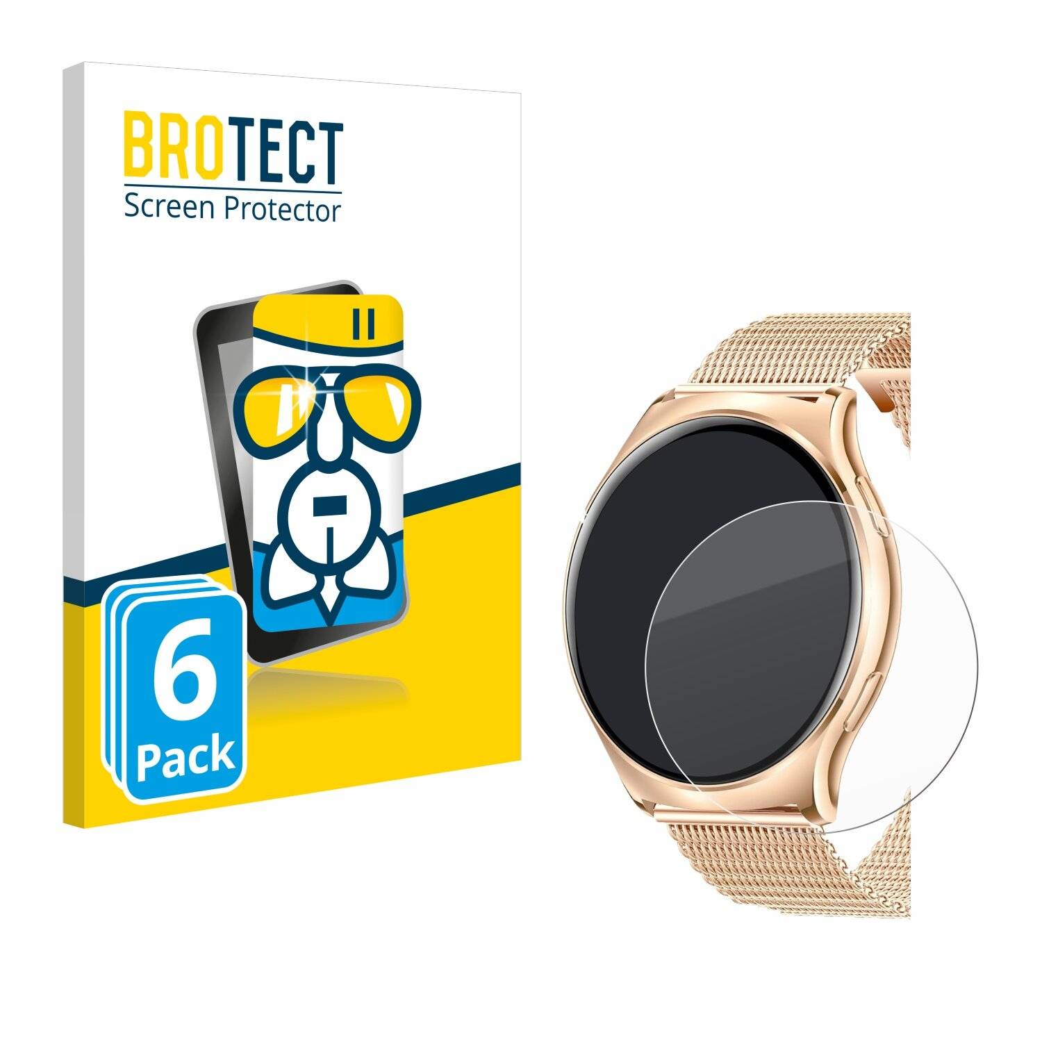 6x BROTECT AirGlass Glas Panzer-Folie für Iaret Smartwatch 1.43 -