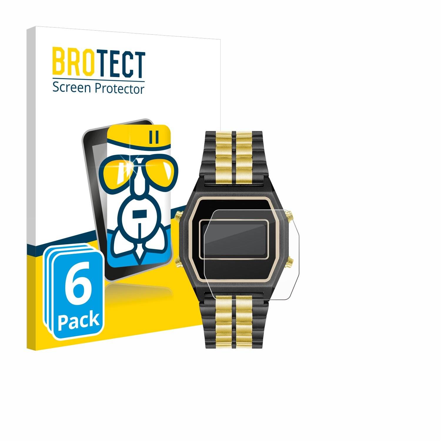 6x BROTECT AirGlass Glas Panzer-Folie für Armitron Rubik -
