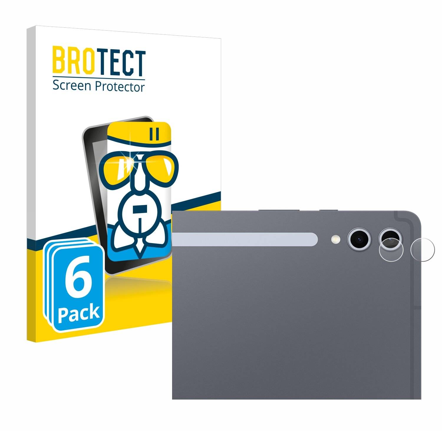 6x BROTECT AirGlass Glas Panzer-Folie für Samsung Galaxy Tab S10 Plus 5G (NUR Kameraschutz)