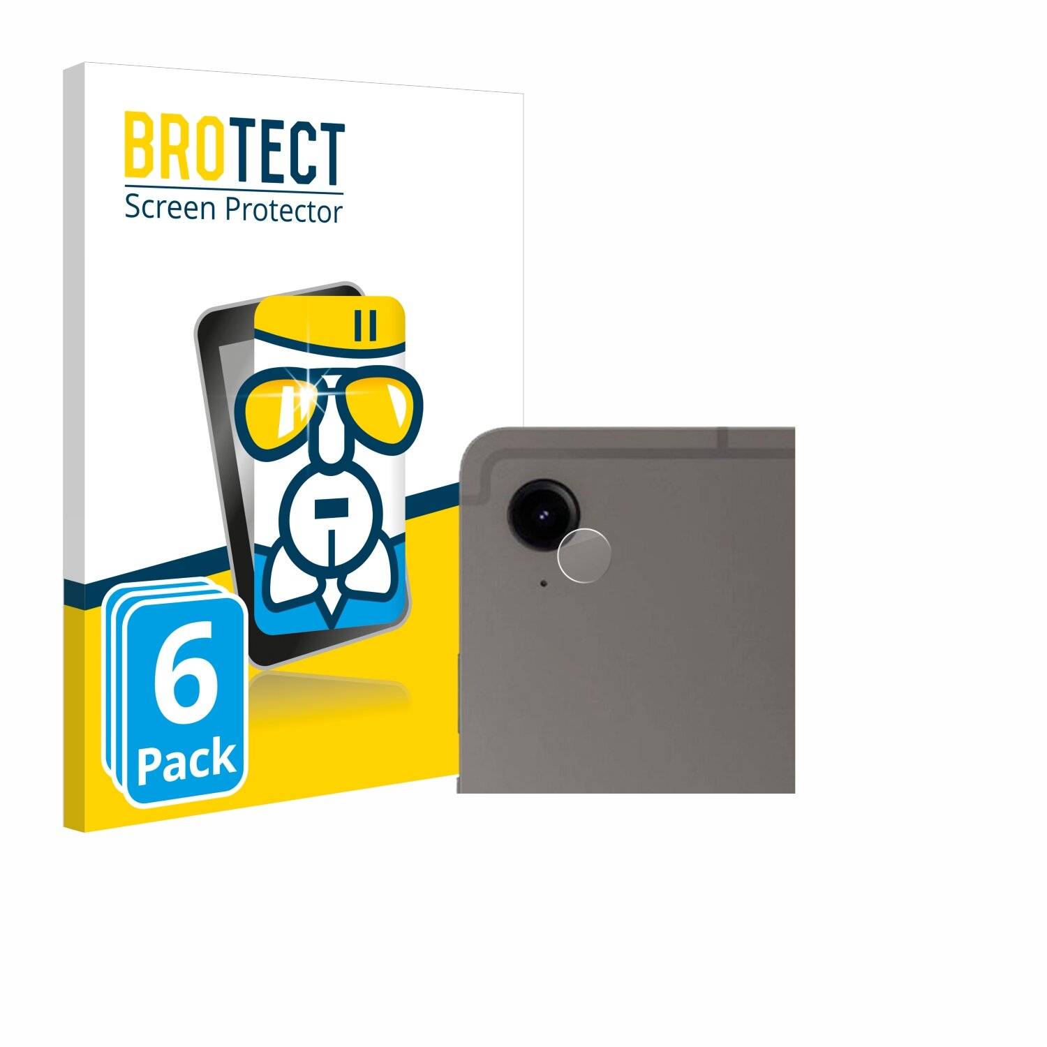 6x BROTECT AirGlass Glas Panzer-Folie für Samsung Tab S9 FE (NUR Kamera) -