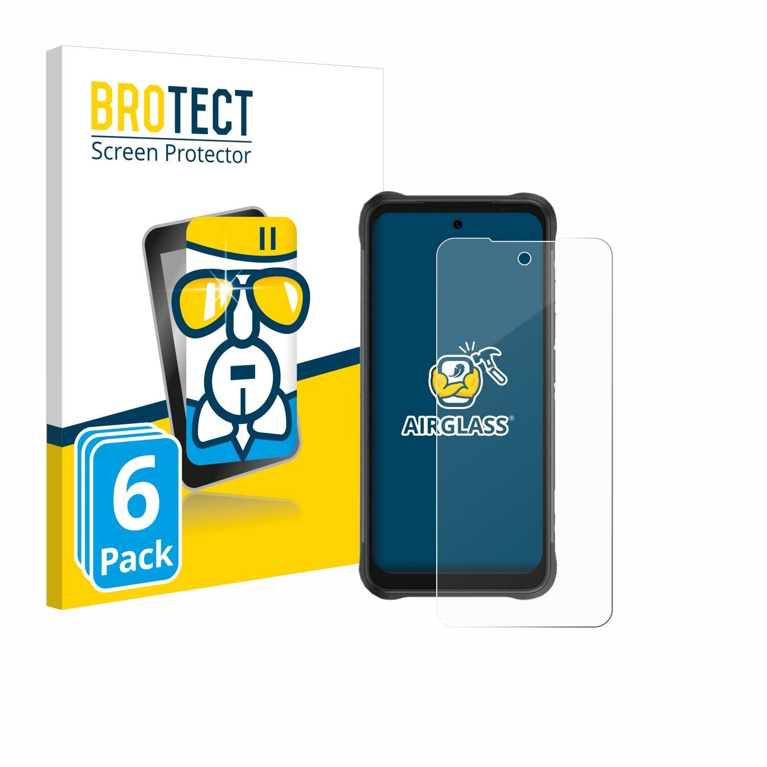 6x BROTECT AirGlass Glas Panzer-Folie für Umidigi Bison GT2 Pro 4G -