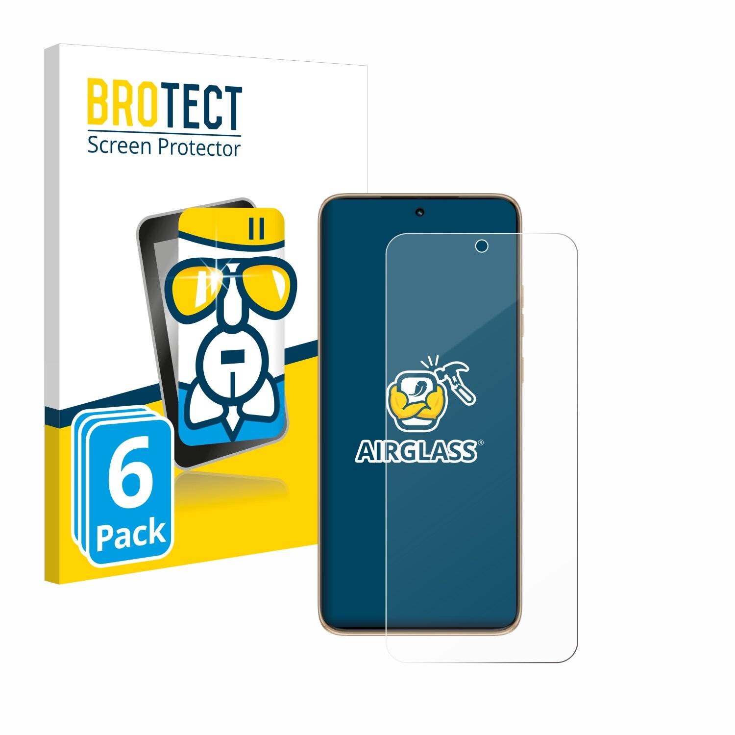 6x BROTECT AirGlass Glas Panzer-Folie für Motorola Edge 50 Neo -