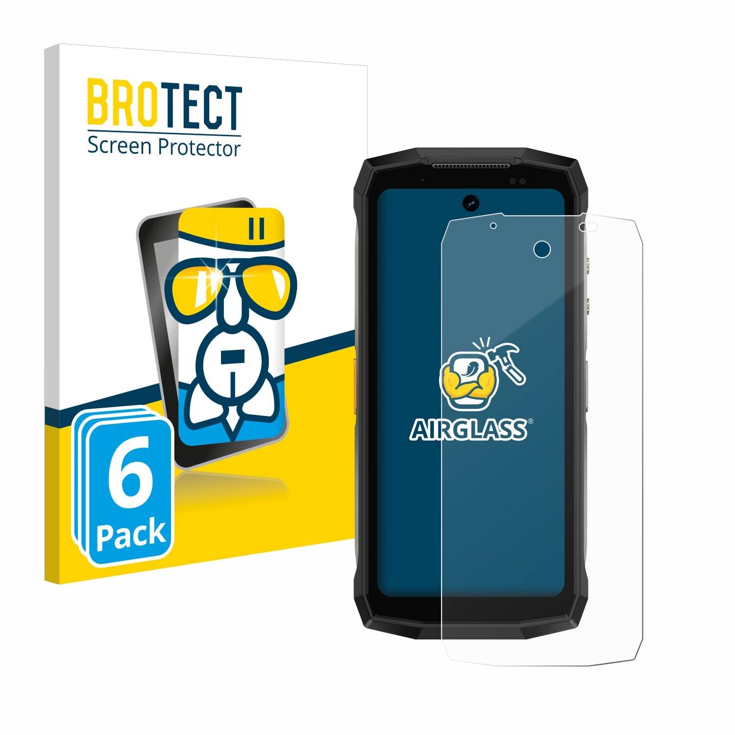 6x BROTECT AirGlass Glas Panzer-Folie für Ulefone Armor Mini 20 Pro -