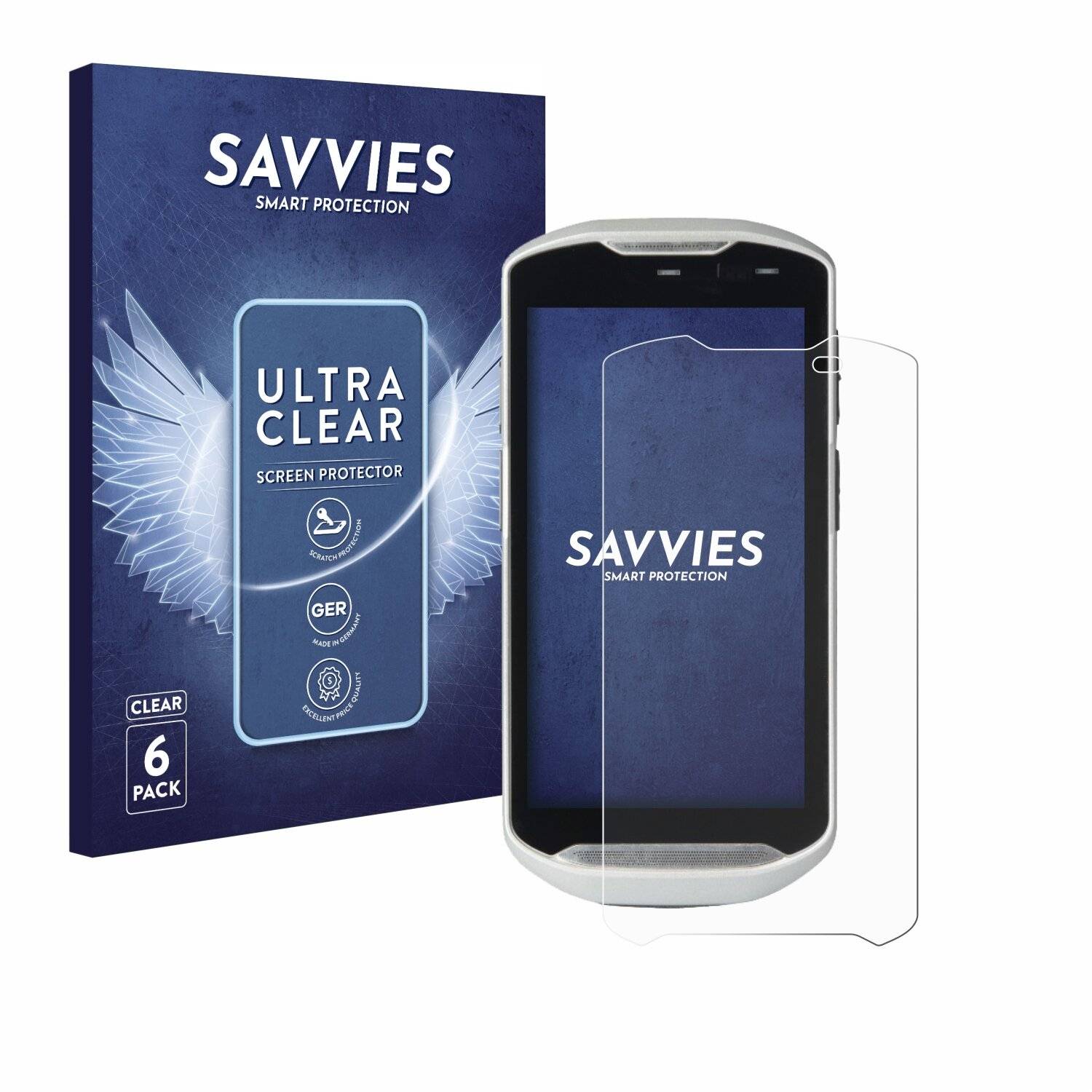 6x Savvies Displayschutz-Folie für Zebra