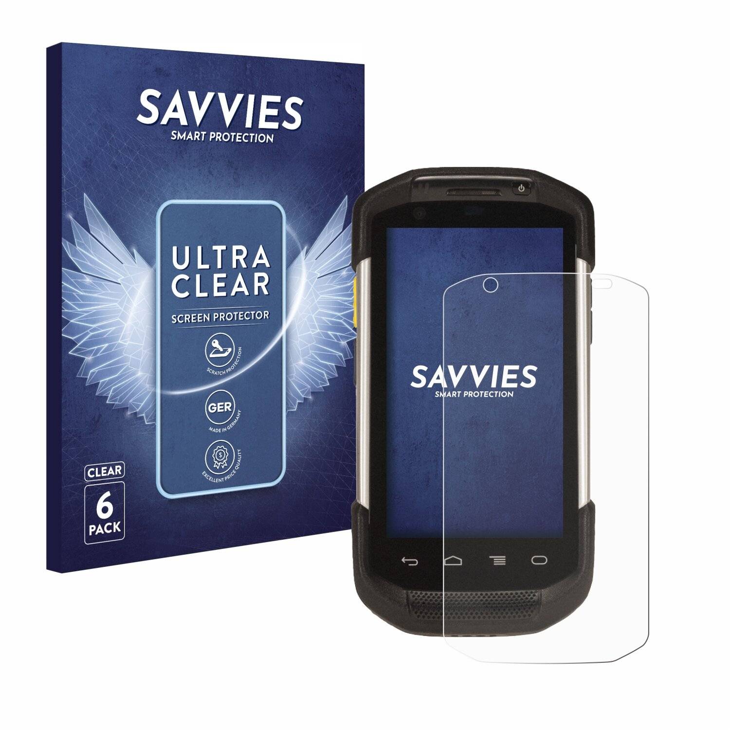 6x Savvies Displayschutz-Folie für Zebra