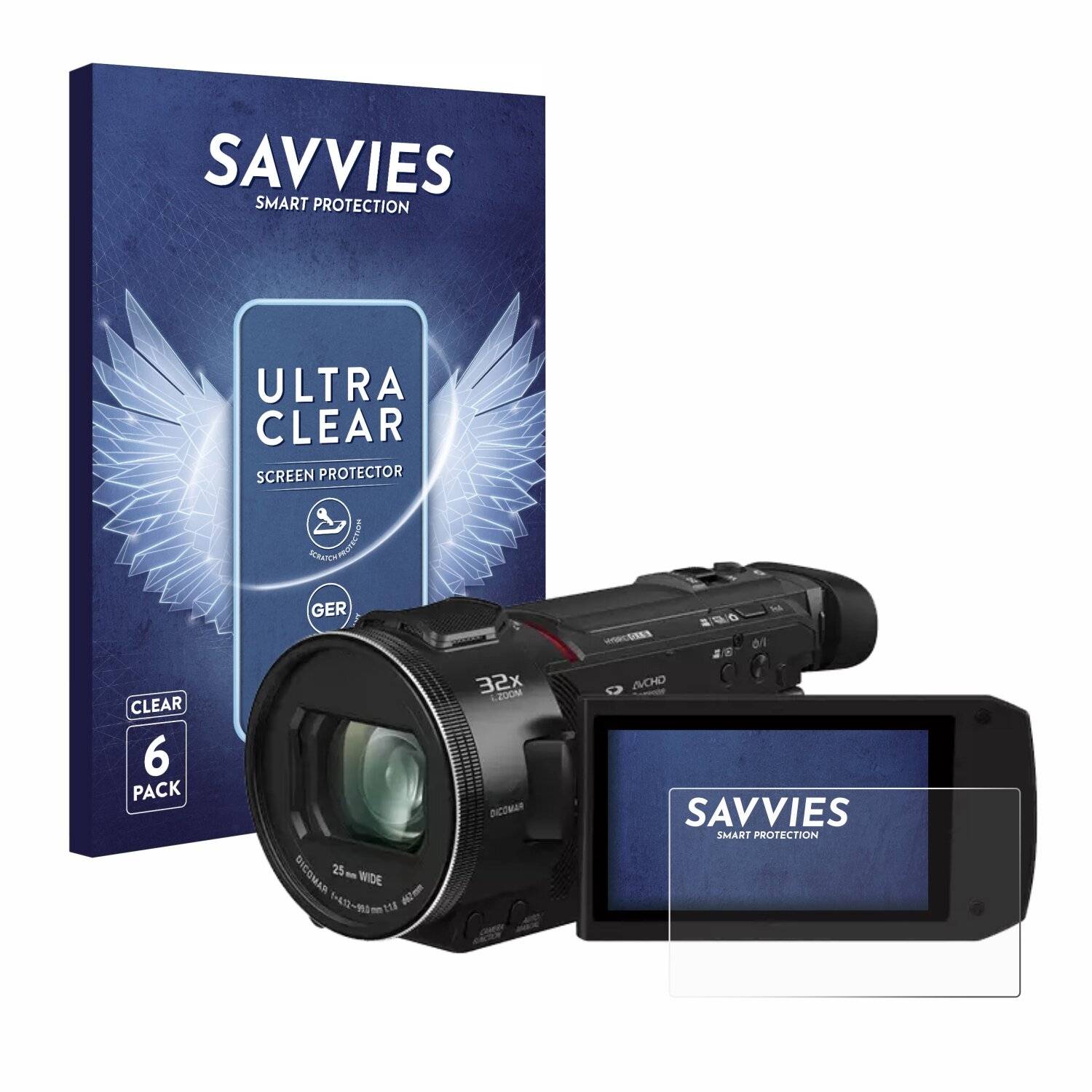 6x Savvies Displayschutz-Folie für Panasonic