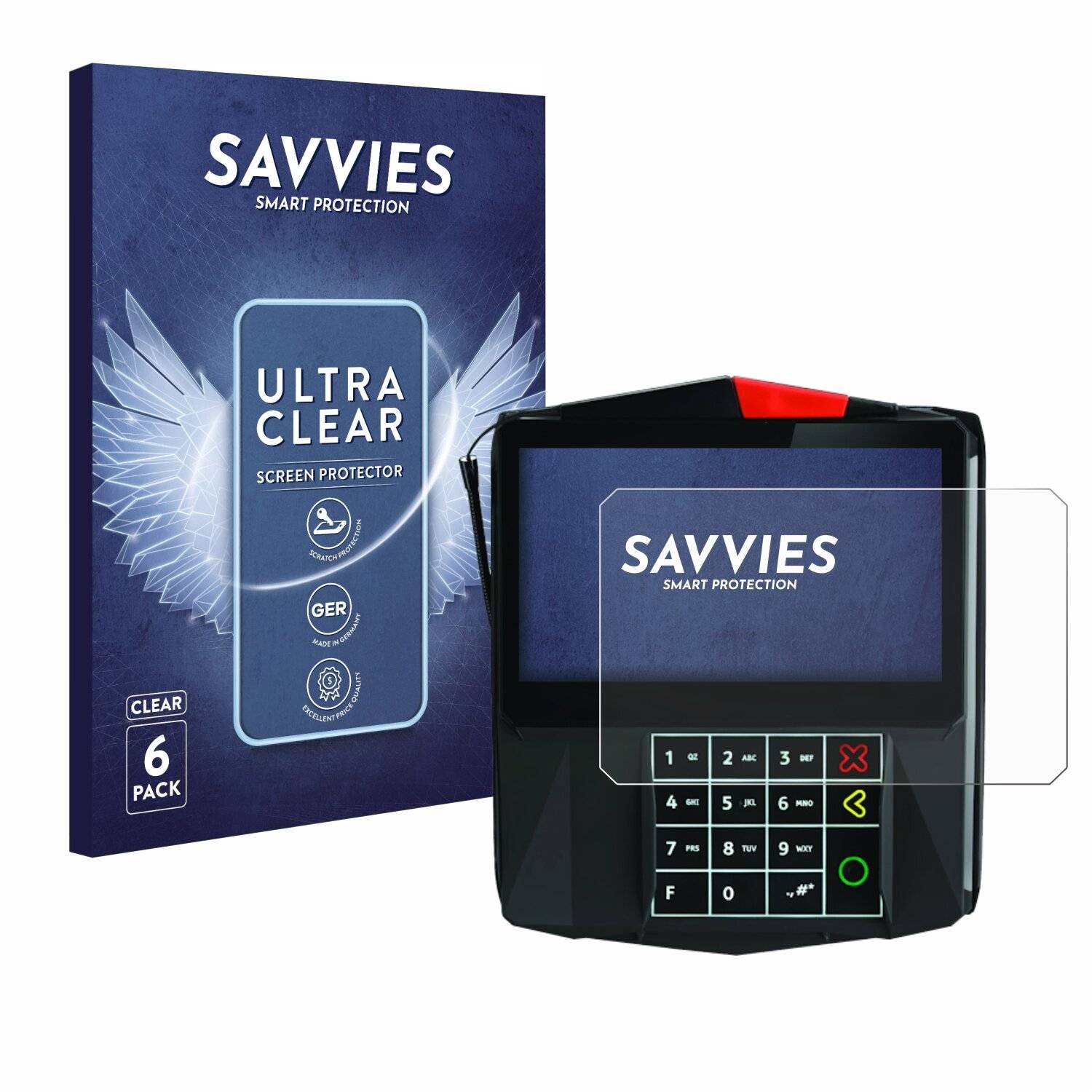 6x Savvies Displayschutz-Folie für ingenico