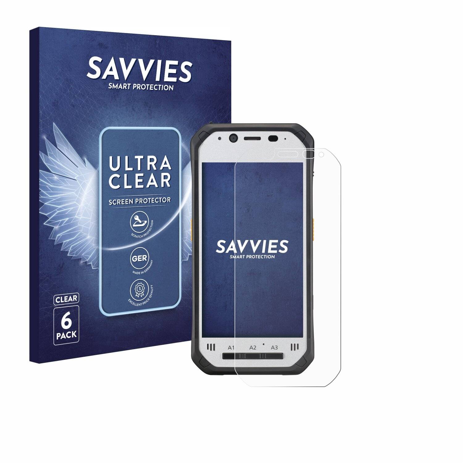 6x Savvies Displayschutz-Folie für Panasonic Toughpad