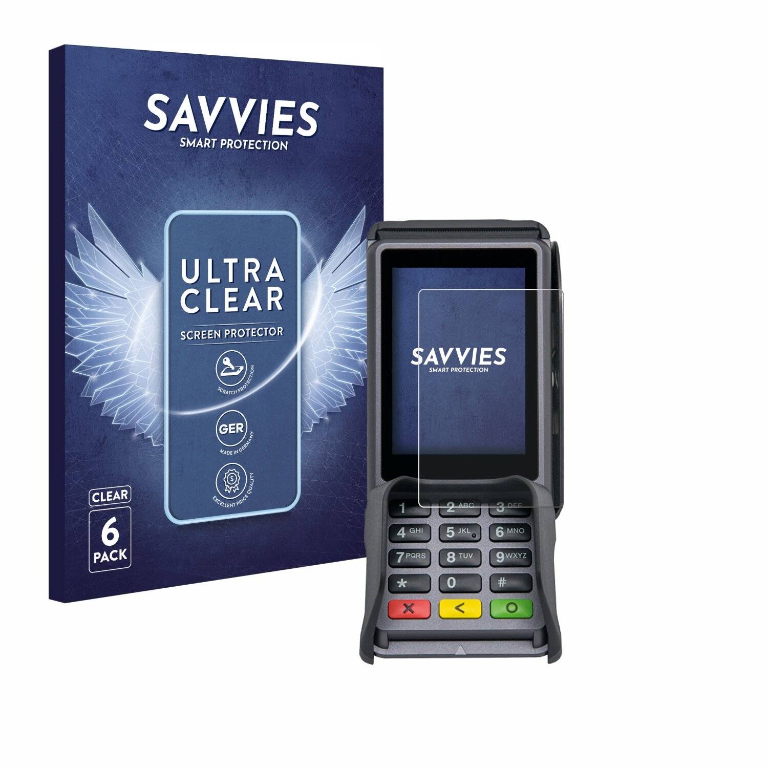 6x Savvies Displayschutz-Folie für Verifone