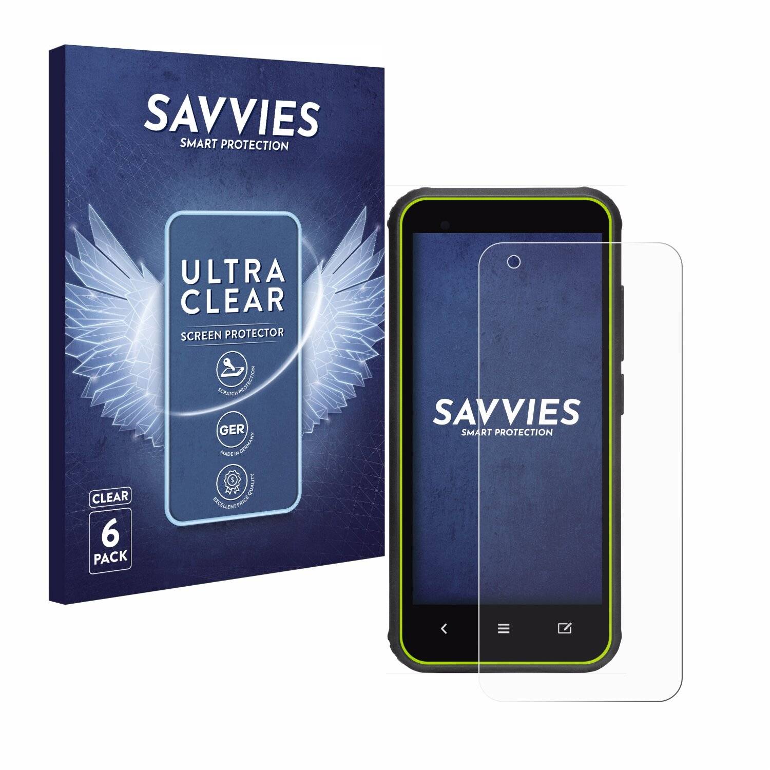 6x Savvies Displayschutz-Folie für SkyCaddie