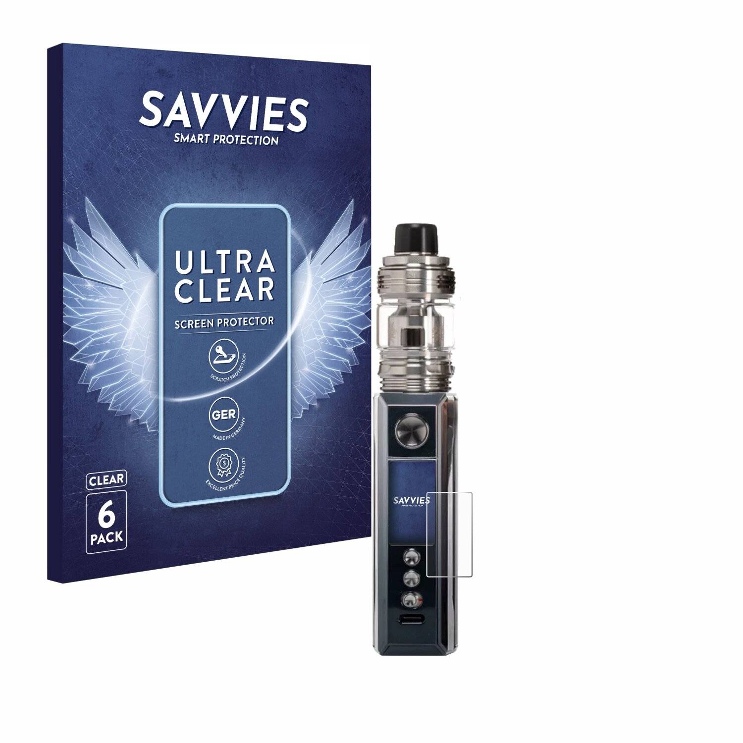 6x Savvies Displayschutz-Folie für Voopoo Drag