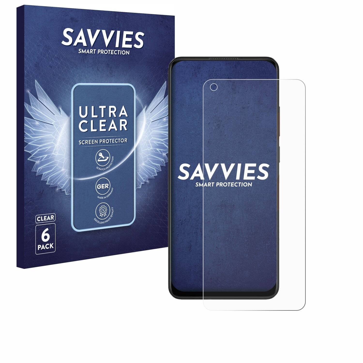 6x Savvies Displayschutz-Folie für Oppo A78