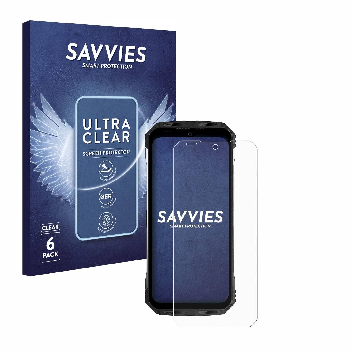6x Savvies Displayschutz-Folie für Doogee S100