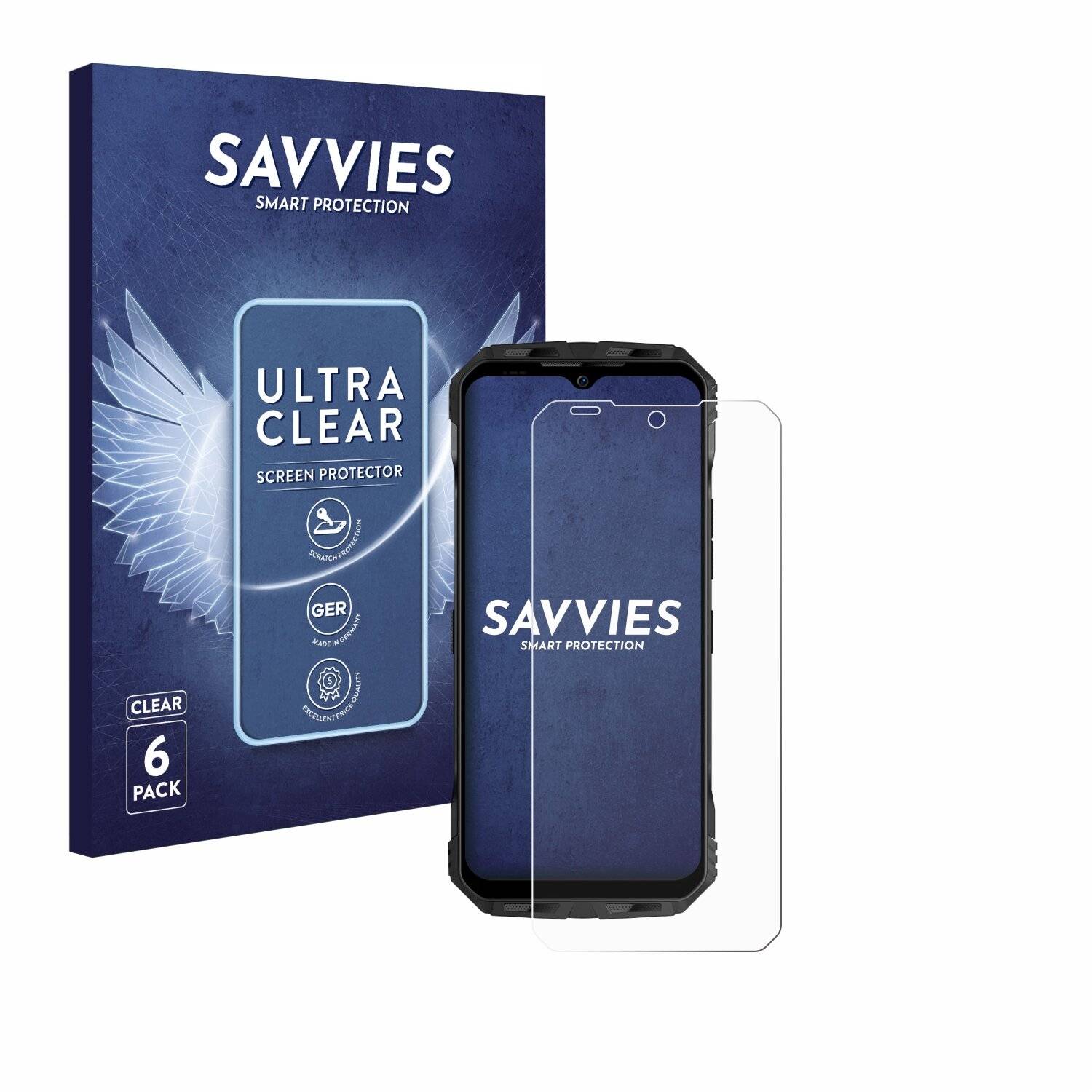 6x Savvies Displayschutz-Folie für Doogee V