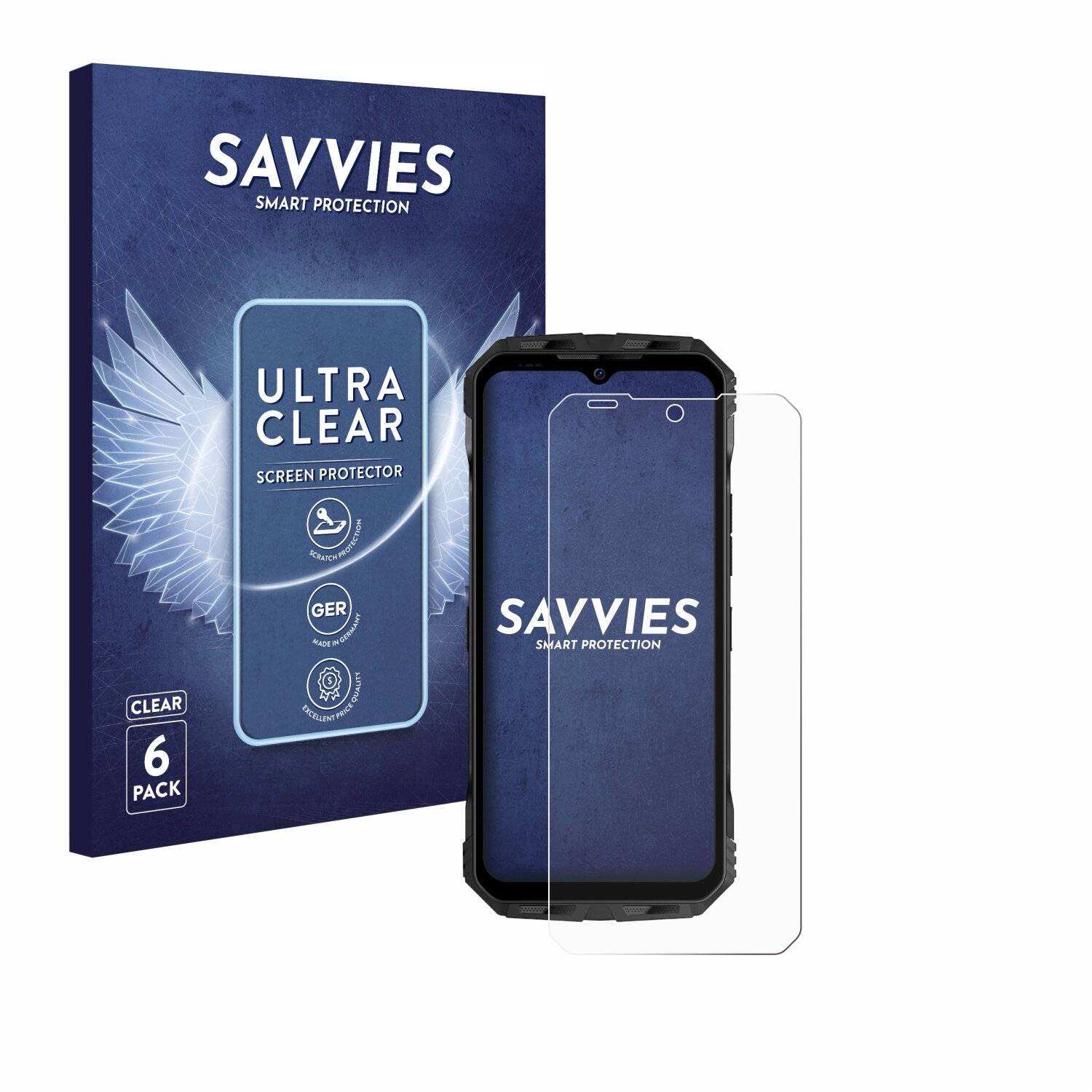 6x Savvies Displayschutz-Folie für Doogee
