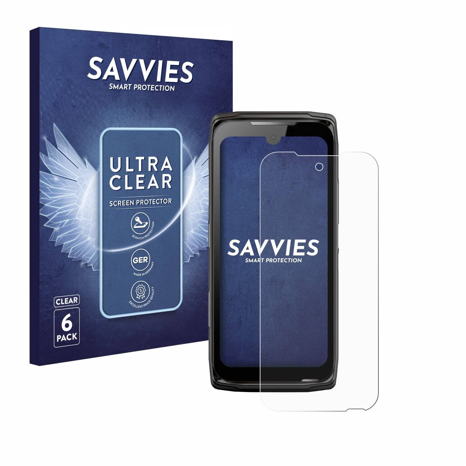 6x Savvies Displayschutz-Folie für Crosscall
