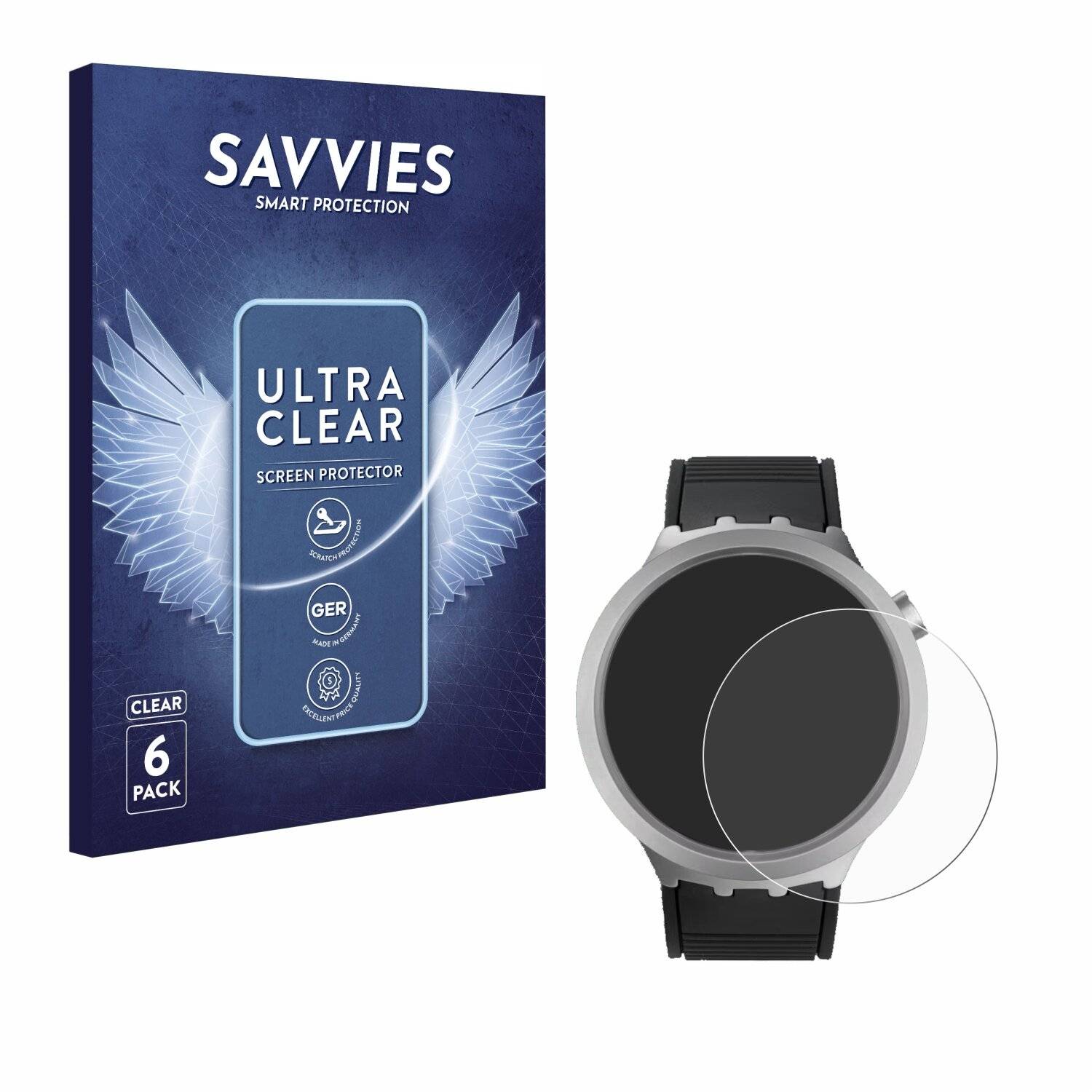6x Savvies Displayschutz-Folie für Swatch Big Bold