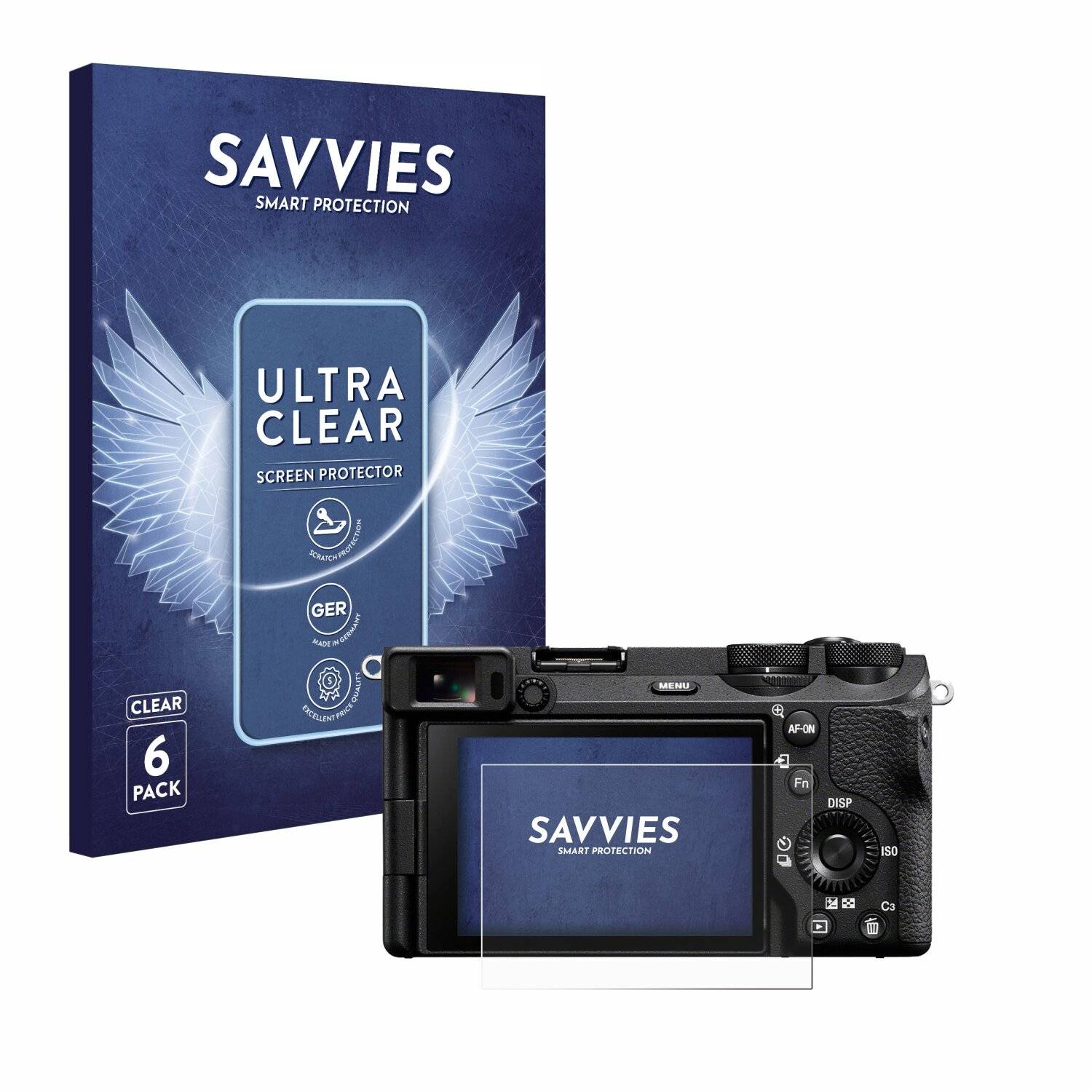 6x Savvies Displayschutz-Folie für Sony Alpha