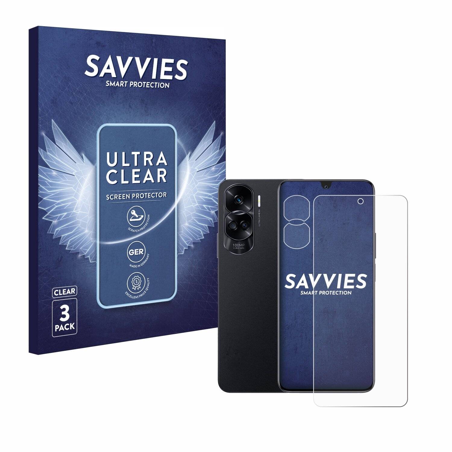 6x Savvies Displayschutz-Folie für Honor 90 Lite