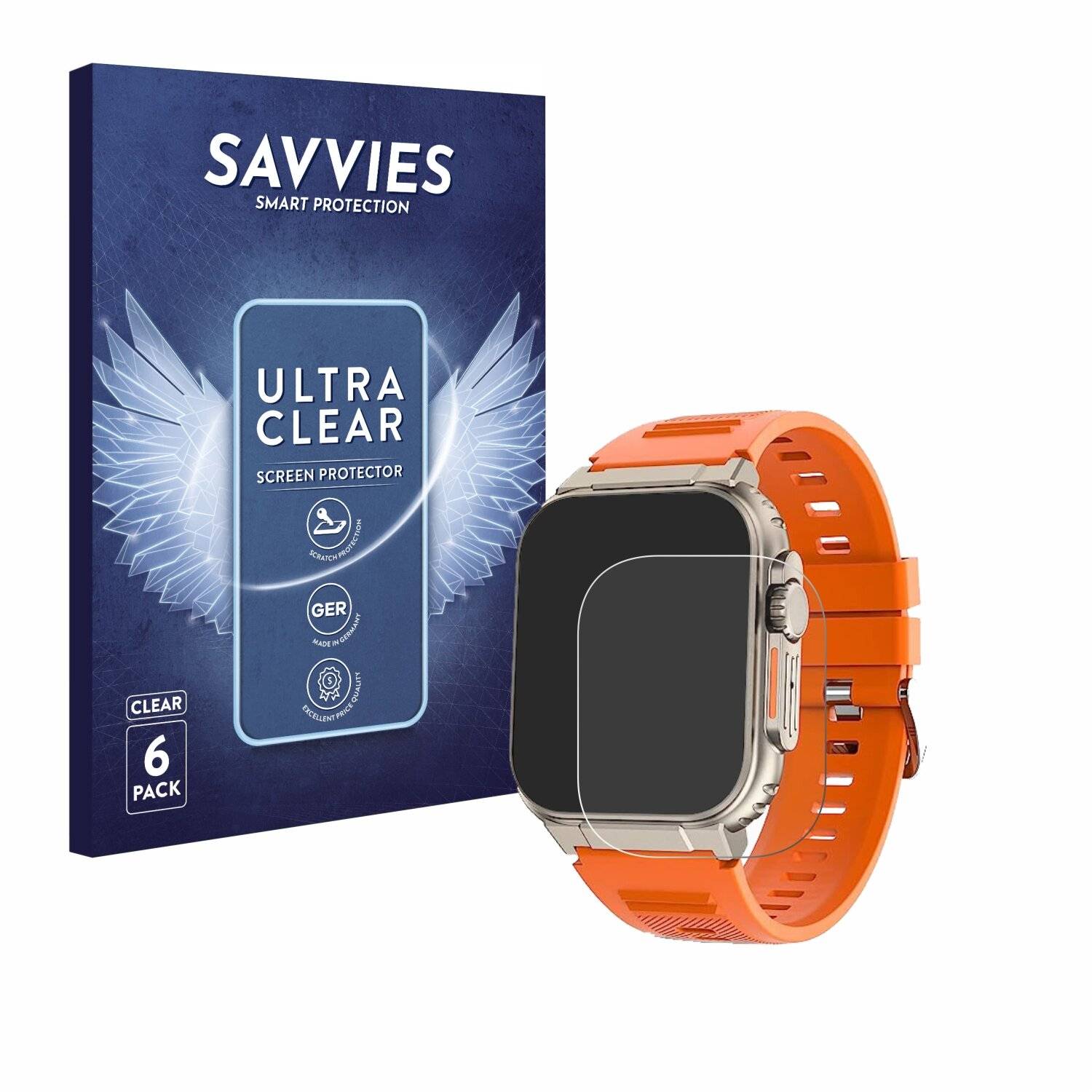 6x Savvies Displayschutz-Folie für Uhoofit