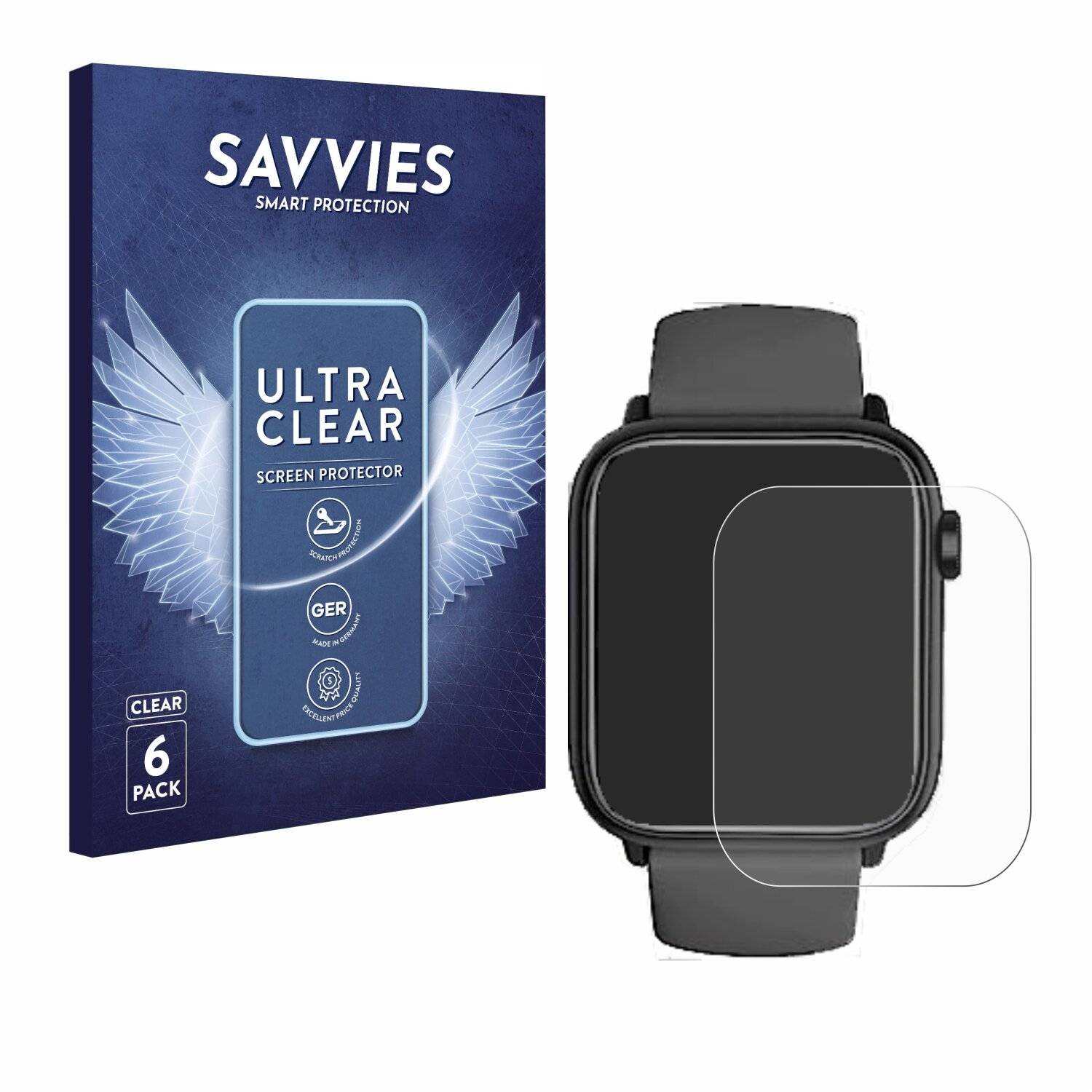 6x Savvies Displayschutz-Folie für Tisoutec G89 Pro