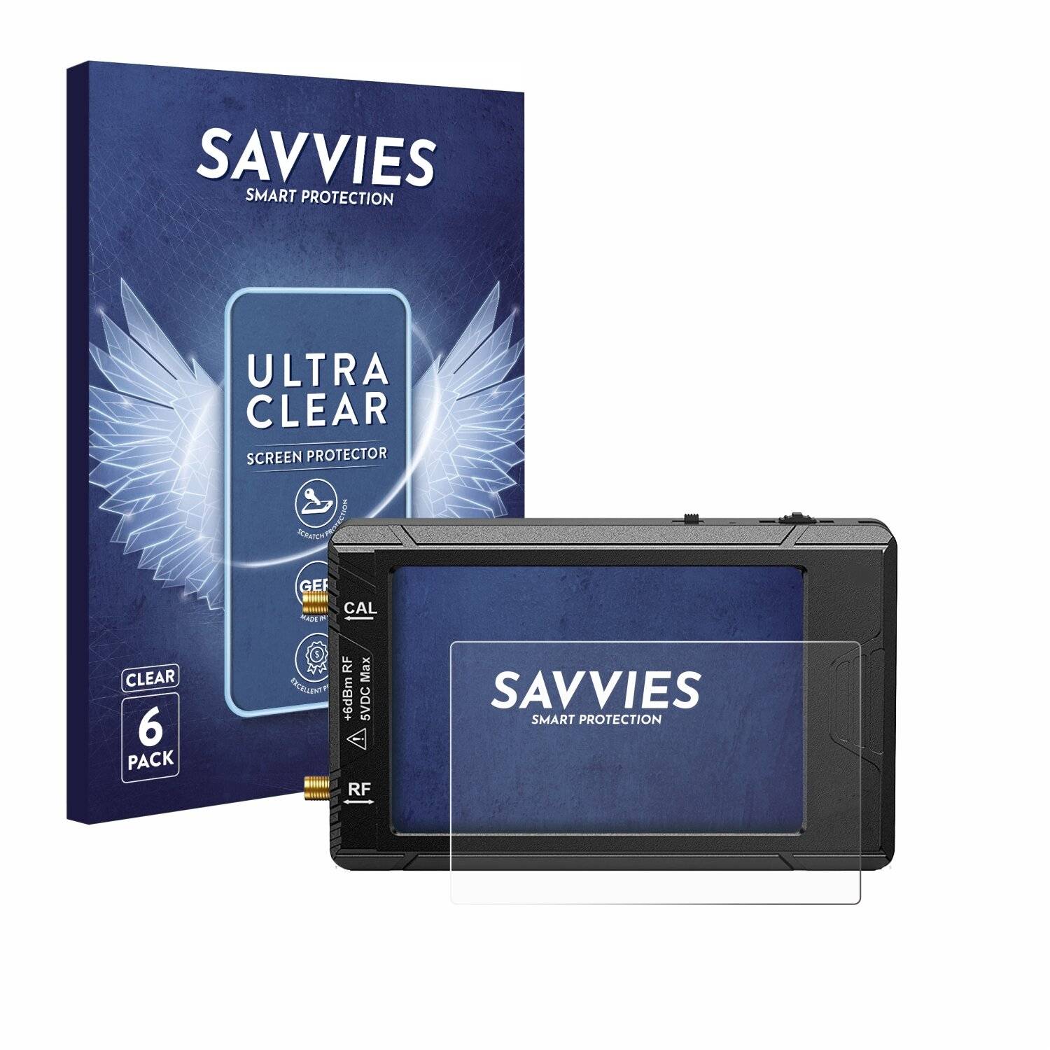 6x Savvies Displayschutz-Folie für tinySA ultra spectrum