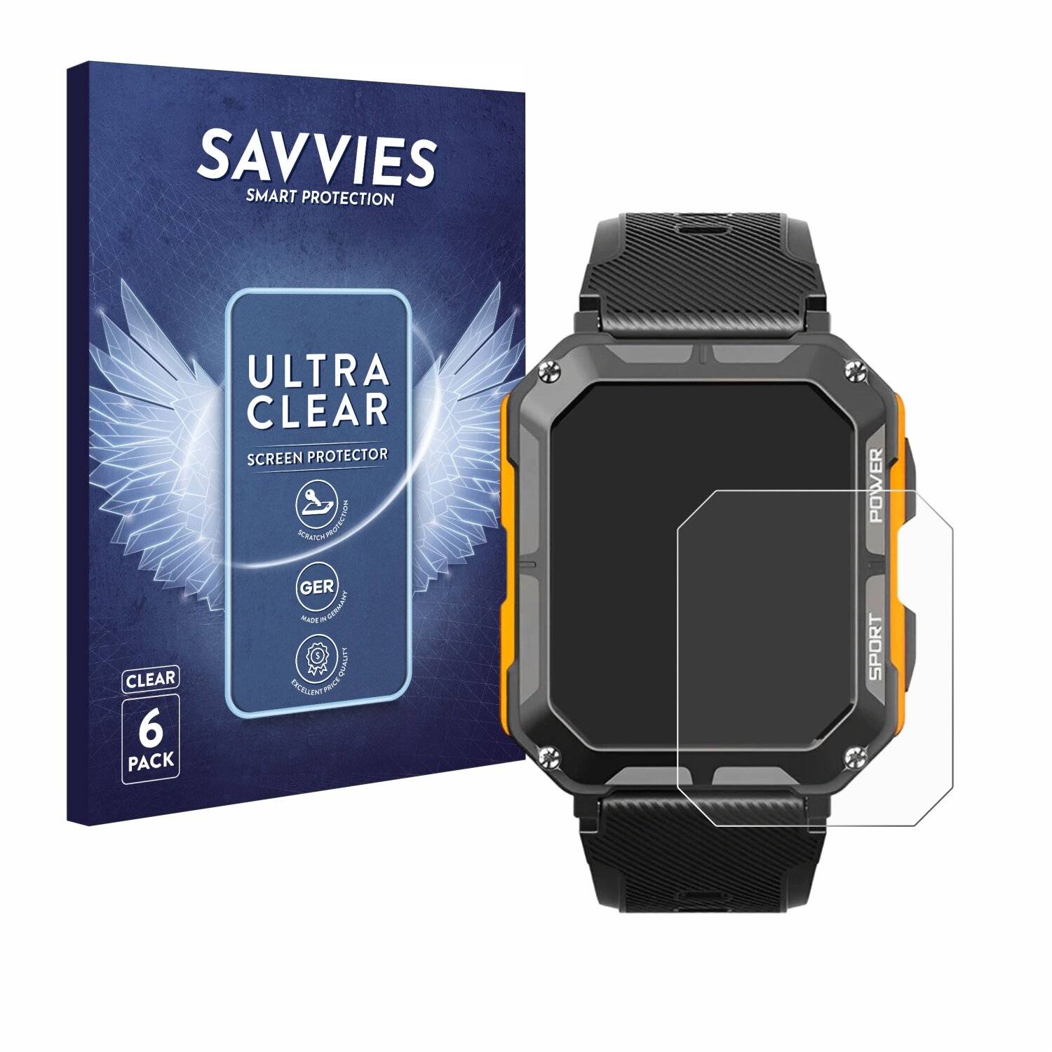 6x Savvies Displayschutz-Folie für Njord Gear The Indestructible