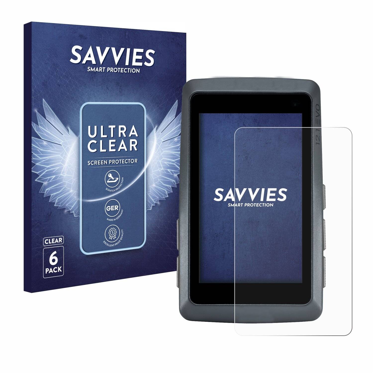 6x Savvies Displayschutz-Folie für Sigma ROX 12.1