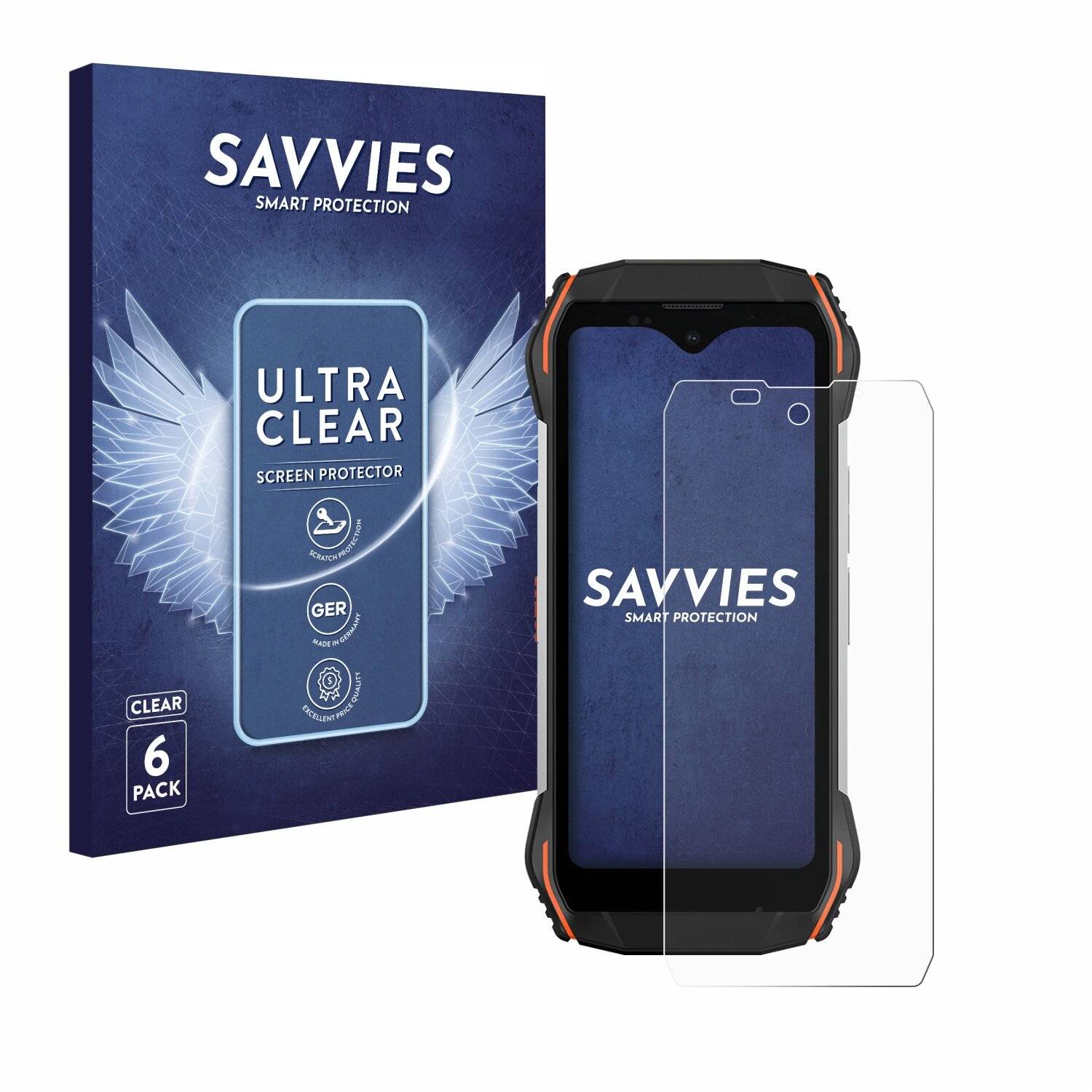 6x Savvies Displayschutz-Folie für Blackview