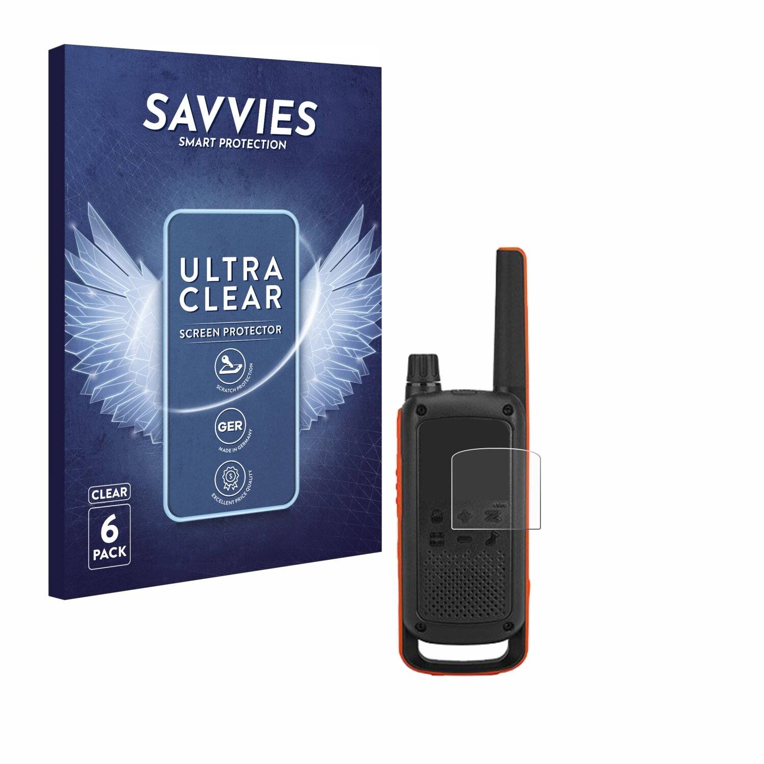 6x Savvies Displayschutz-Folie für Motorola Talkabout
