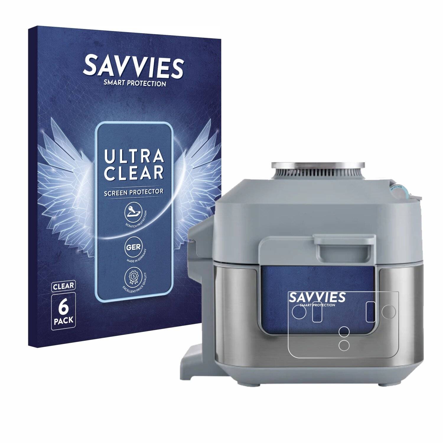 6x Savvies Displayschutz-Folie für Ninja Speedi Rapid Cooking