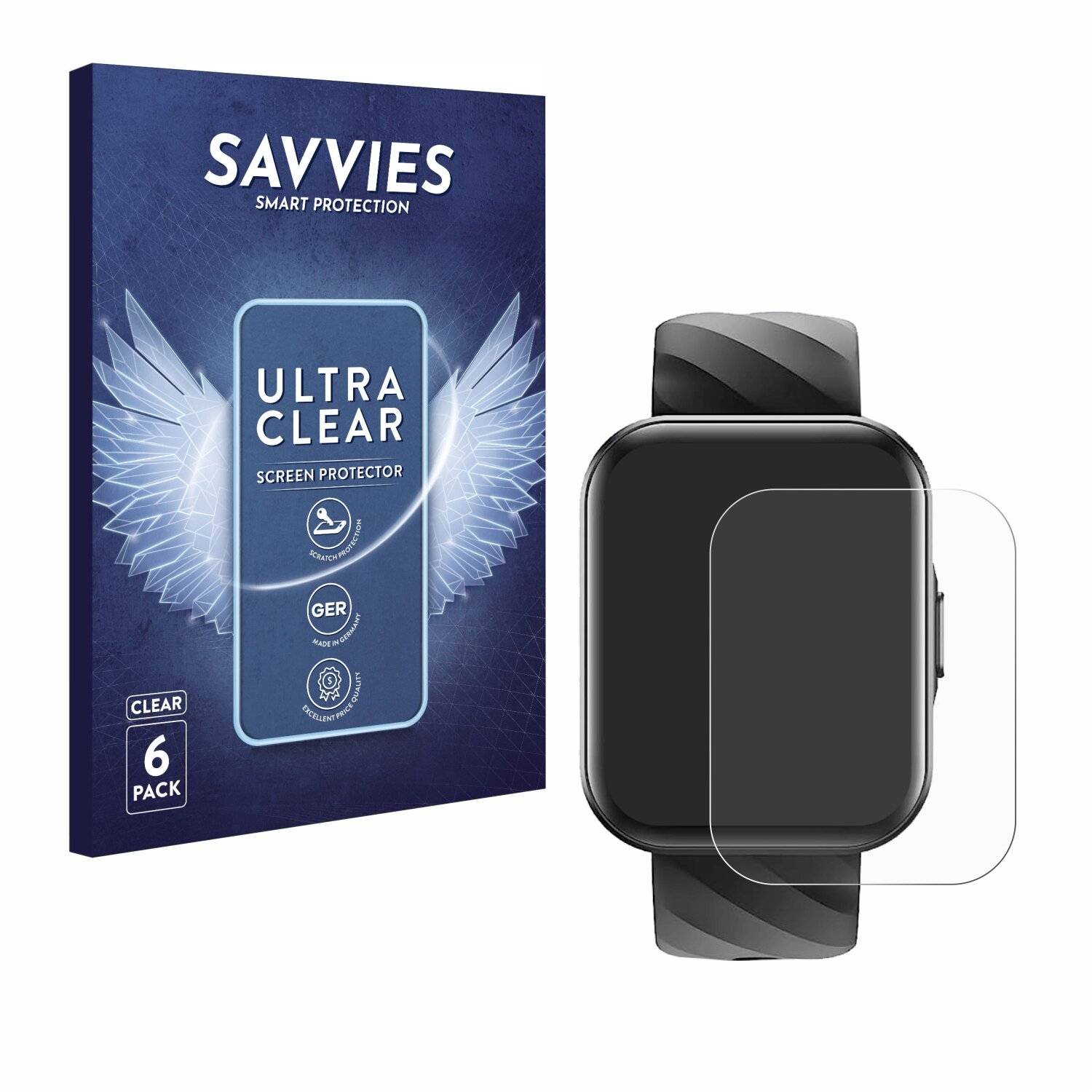 6x Savvies Displayschutz-Folie für Parsonver