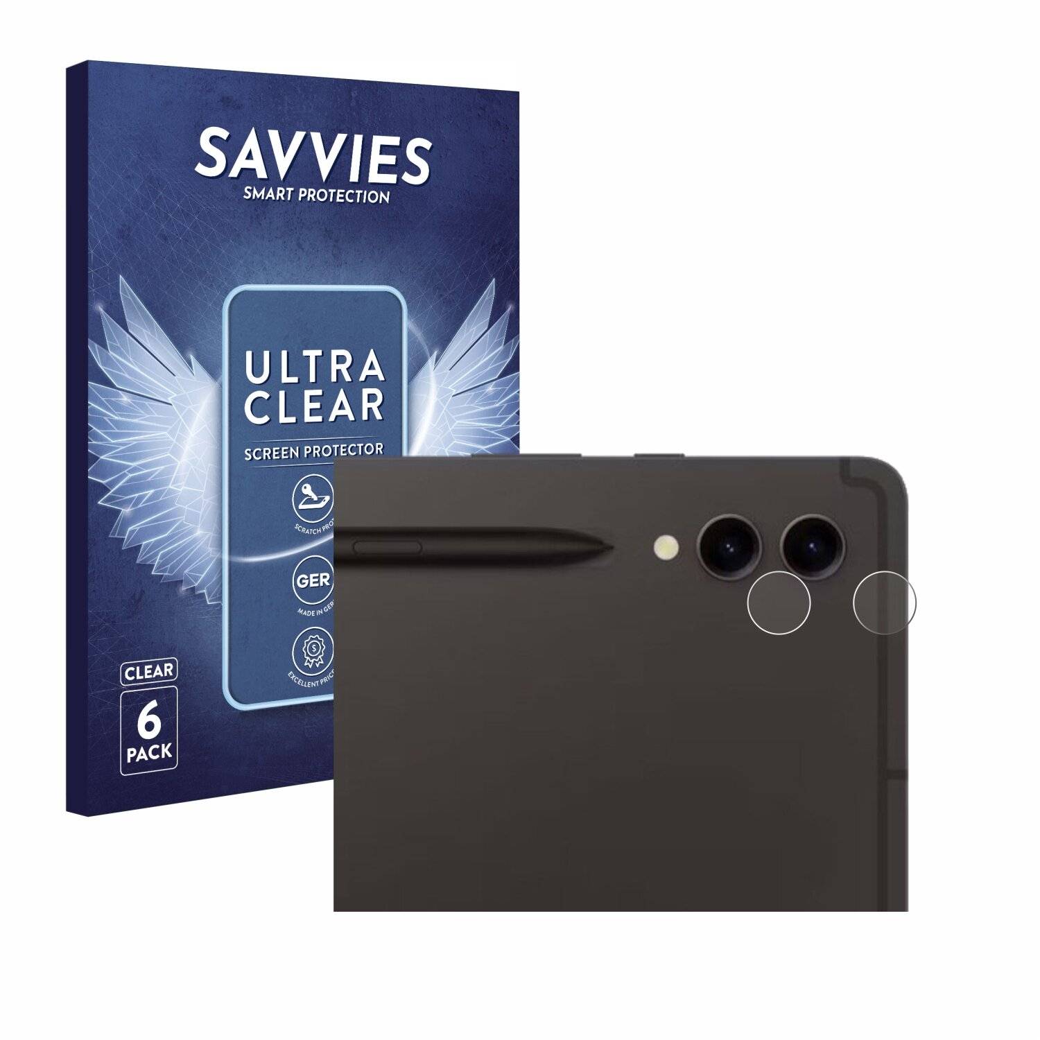 6x Savvies Displayschutz-Folie für Samsung Galaxy Tab S9 Ultra WiFi (NUR