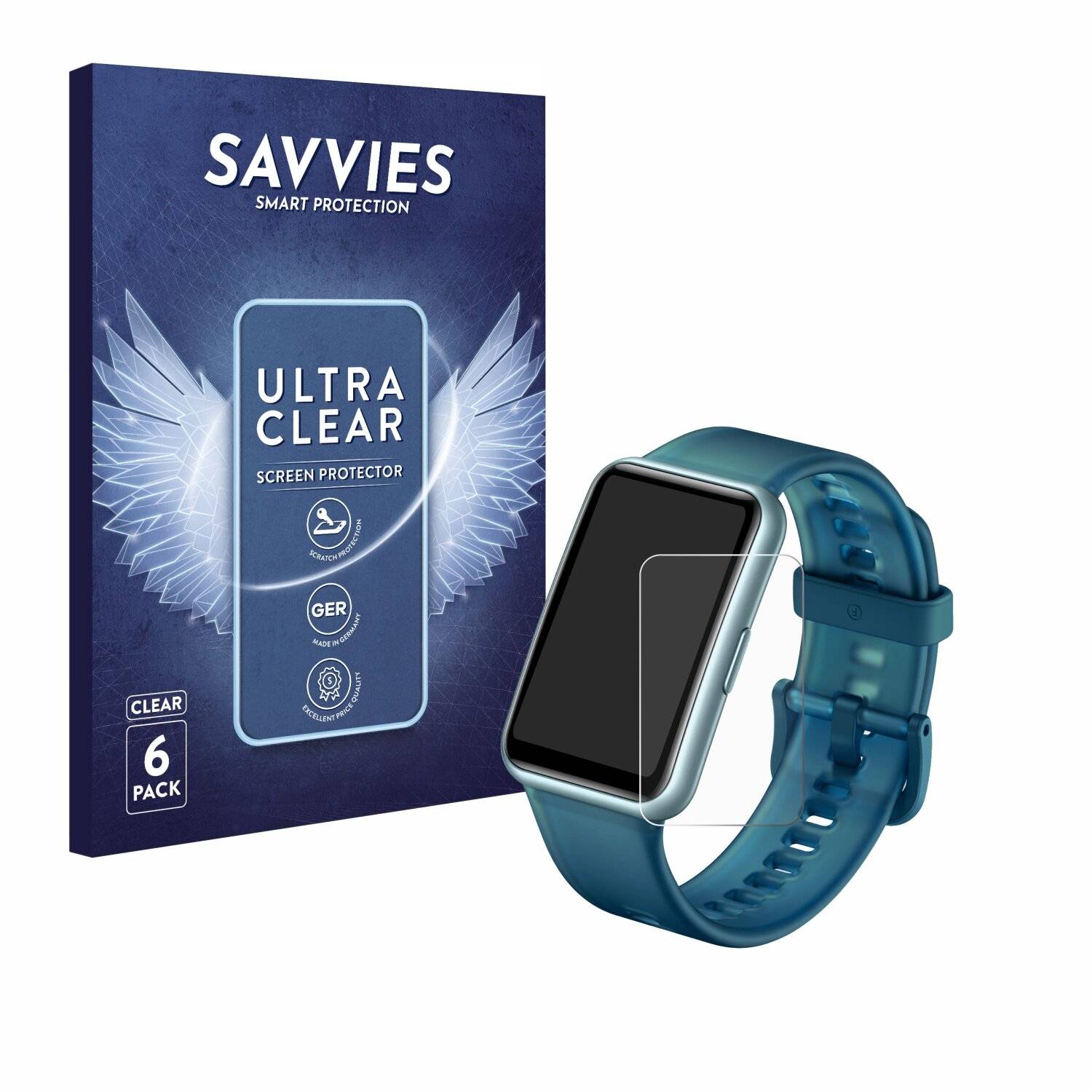6x Savvies Displayschutz-Folie für Huawei Watch Fit Special