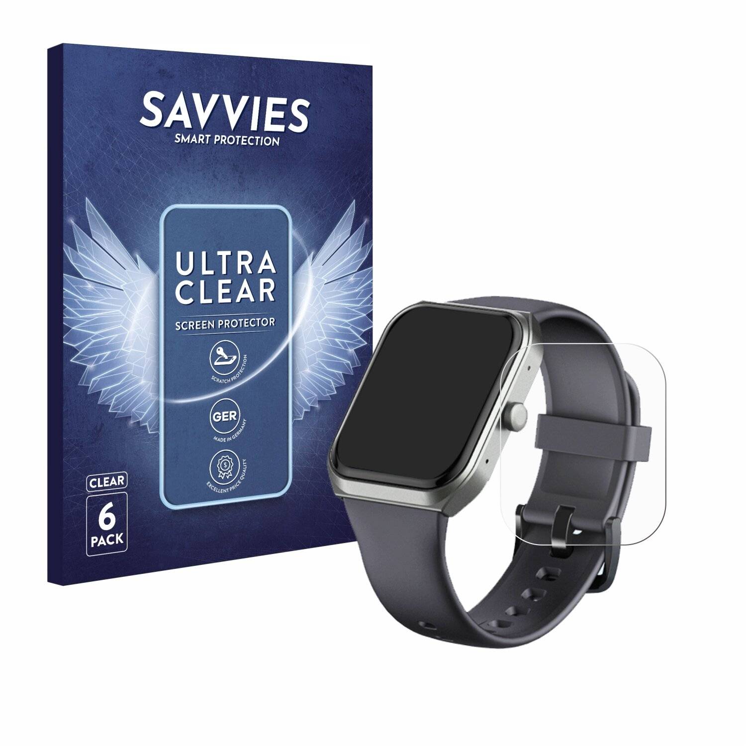 6x Savvies Displayschutz-Folie für TUYOMA LW76