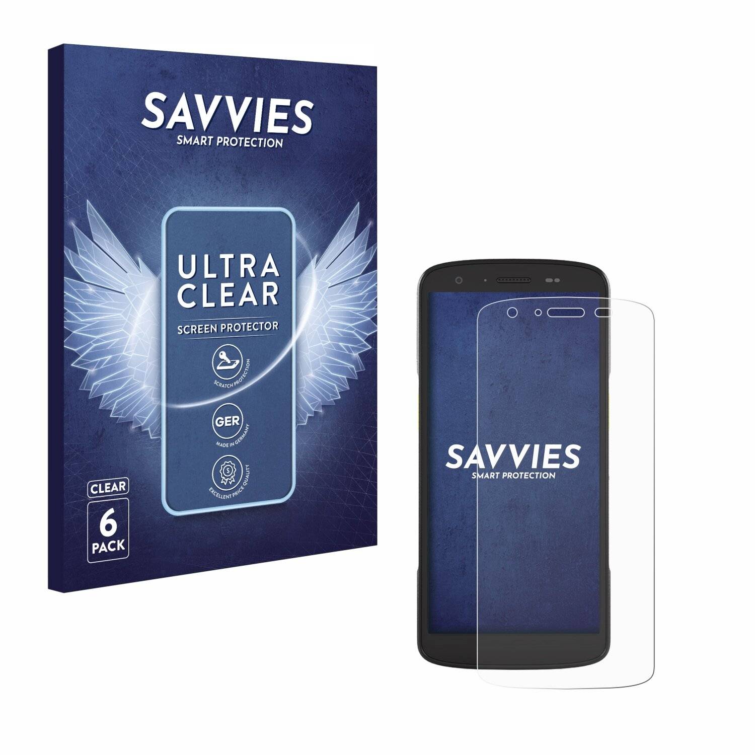 6x Savvies Displayschutz-Folie für Zebra
