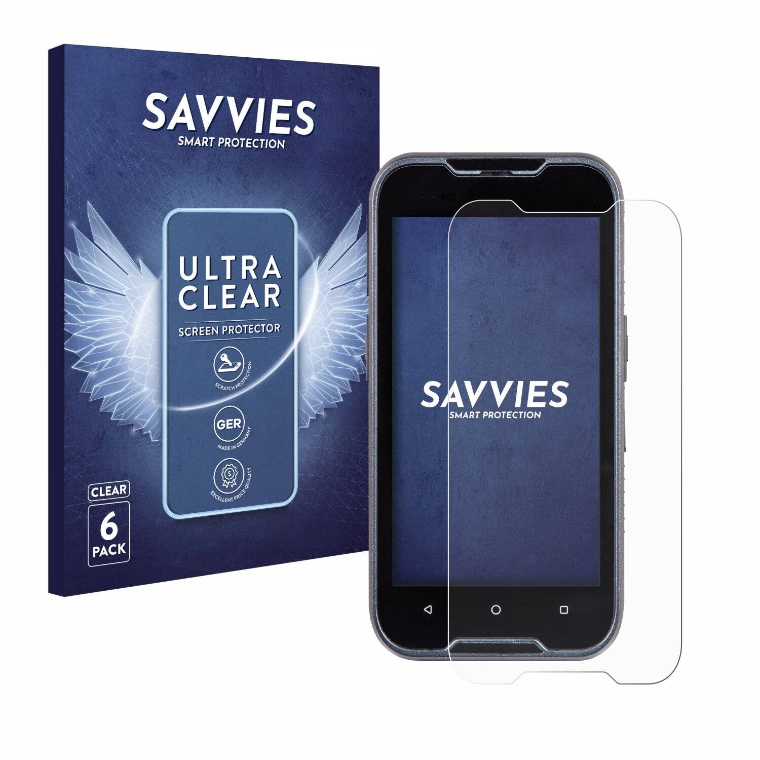 6x Savvies Displayschutz-Folie für Datalogic Memor