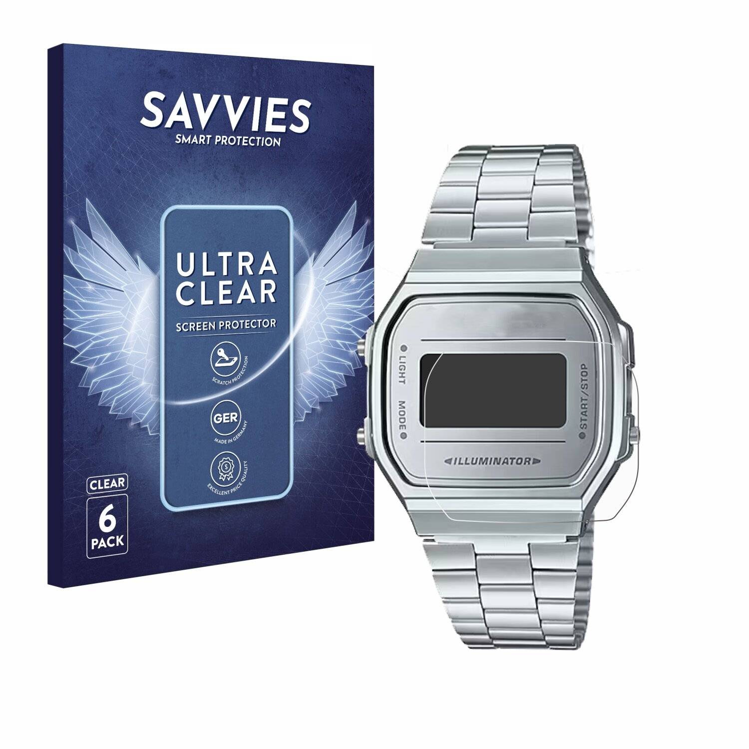 6x Savvies Displayschutz-Folie für Casio