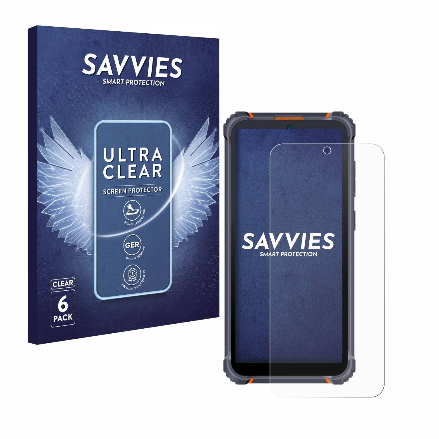 6x Savvies Displayschutz-Folie für Hotwav