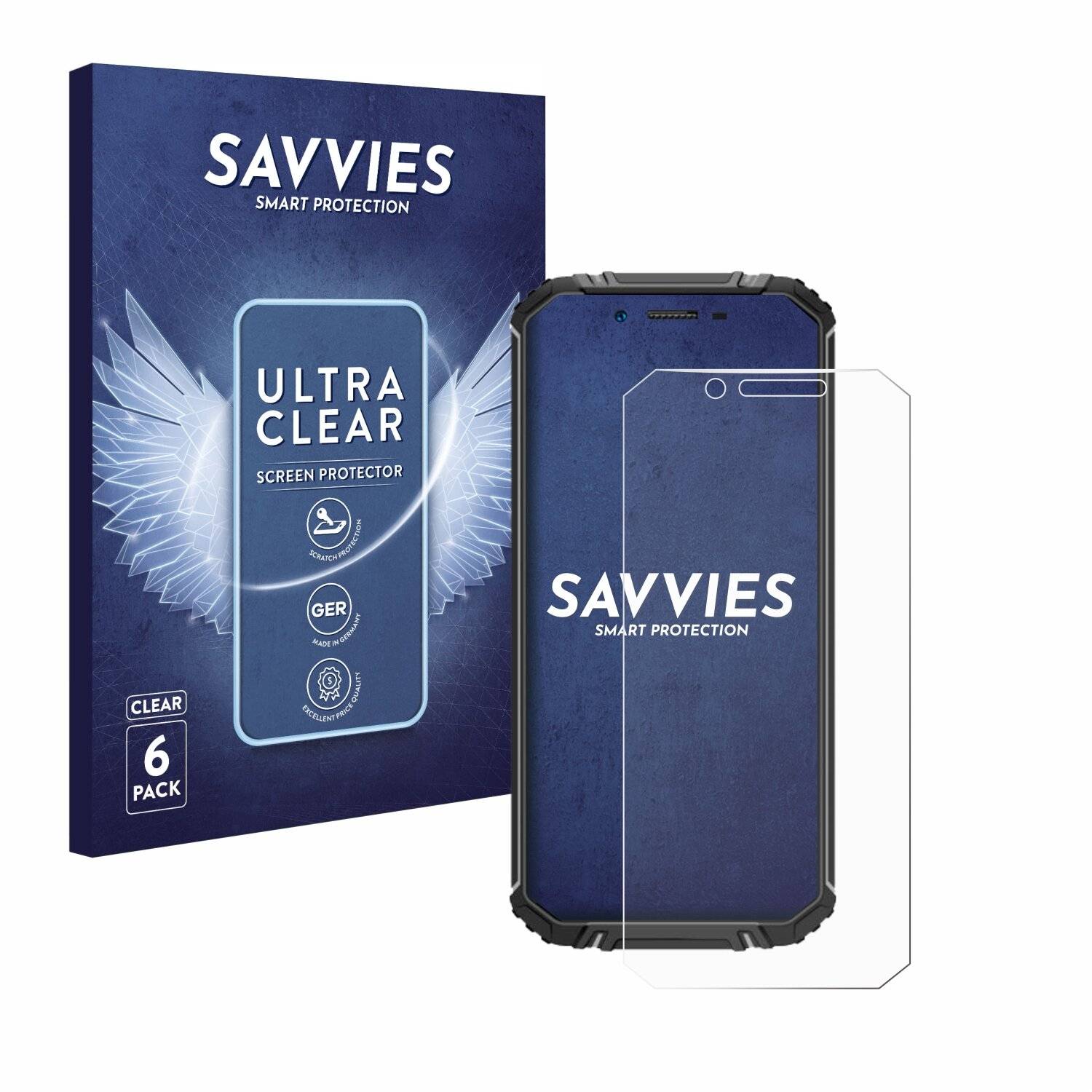 6x Savvies Displayschutz-Folie für Oukitel