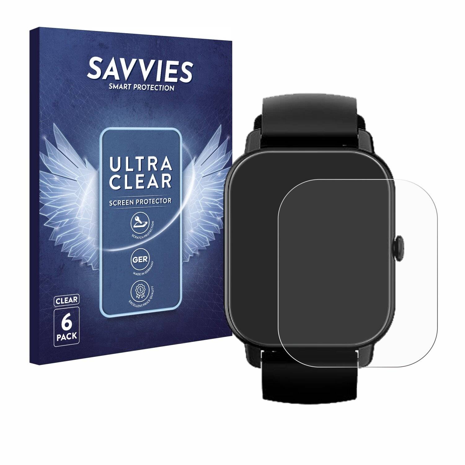 6x Savvies Displayschutz-Folie für Poounur P66E