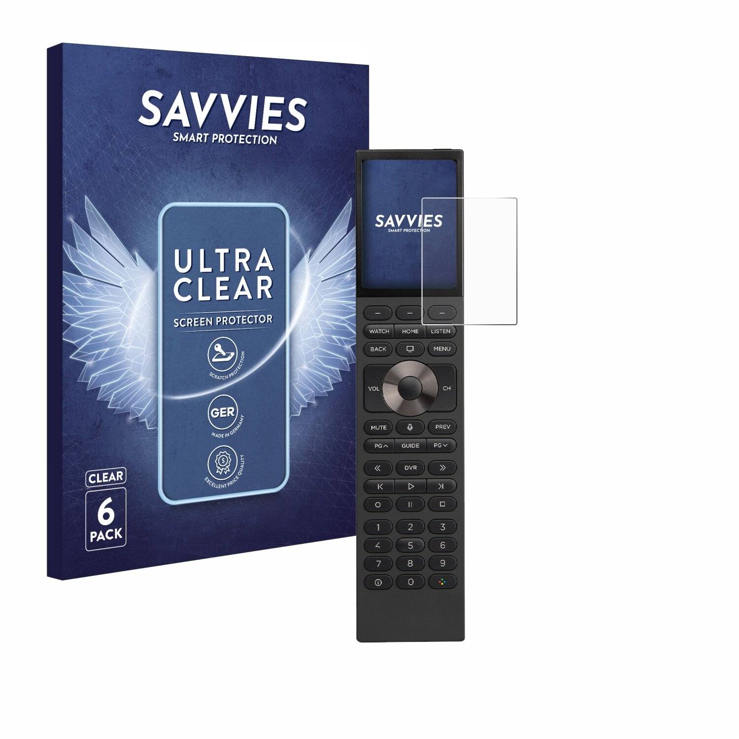 6x Savvies Displayschutz-Folie für Control 4 Halo
